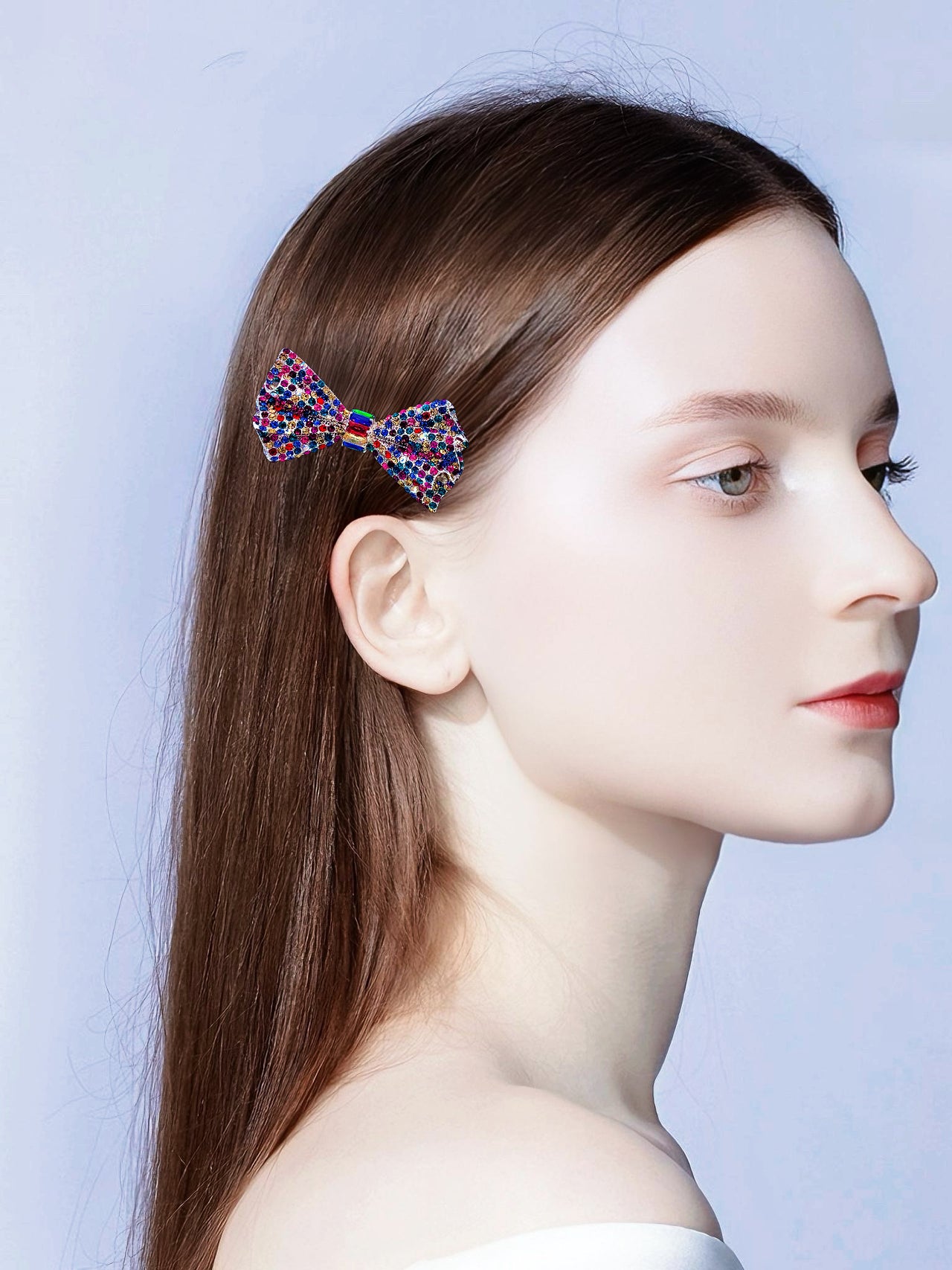 Noeud Cristal · Austrian Crystal Pavé Bow Barrette