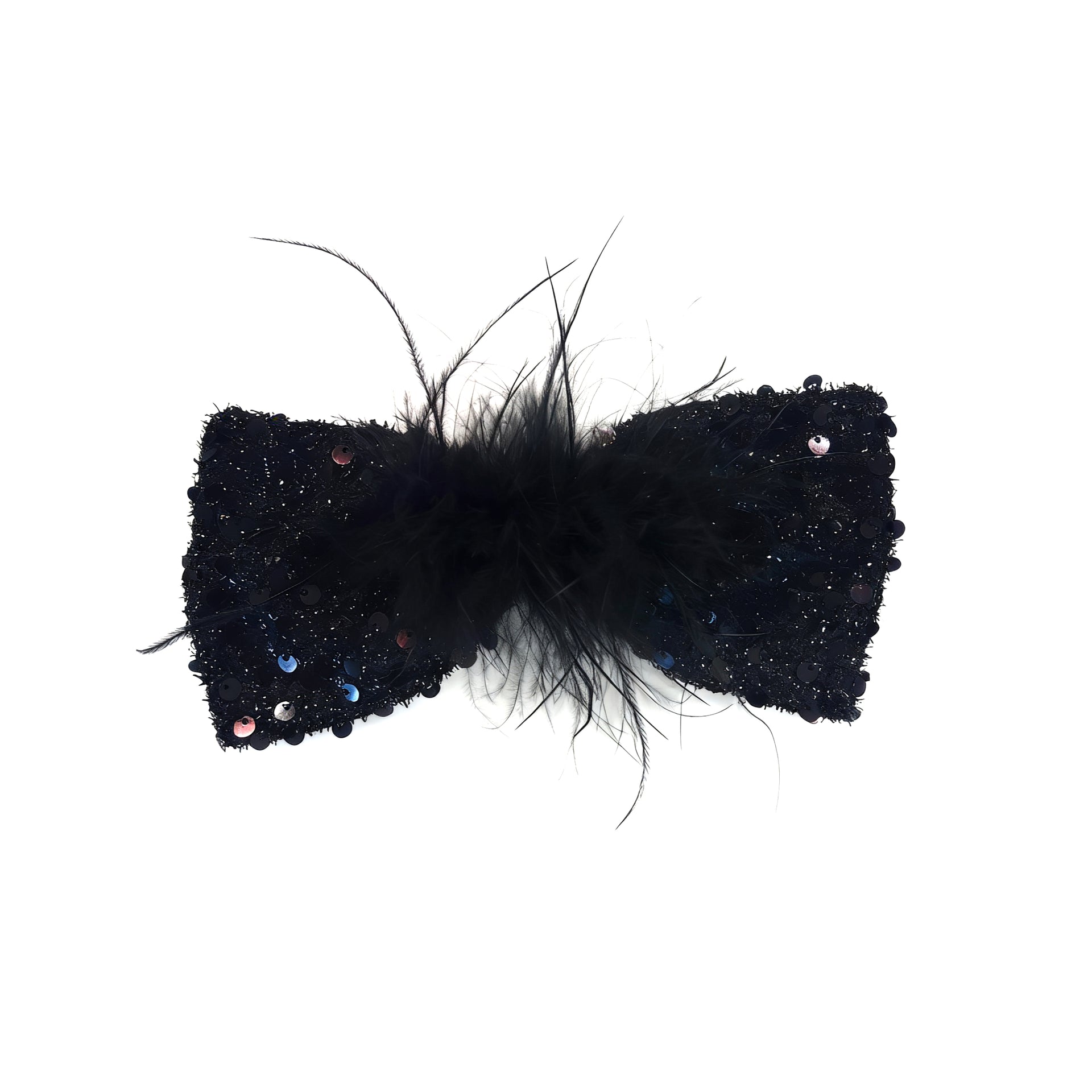 Plume Rêve Tweed Ostrich Bow Barrette - MOGHANT