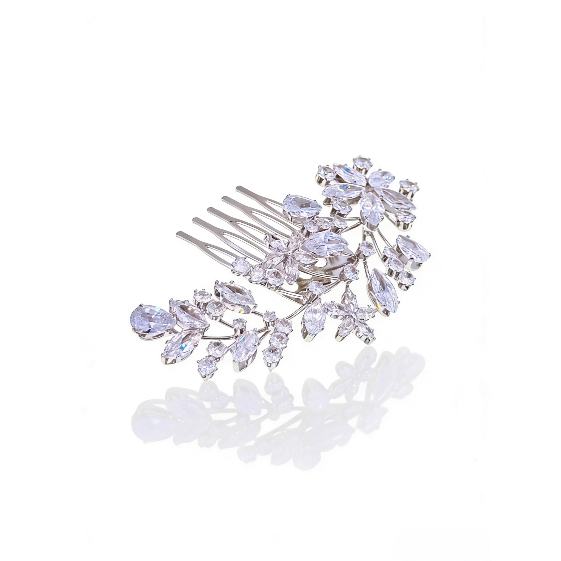 Lumina Harmonious Petal Foliage Bridal Hair Comb - MOGHANT