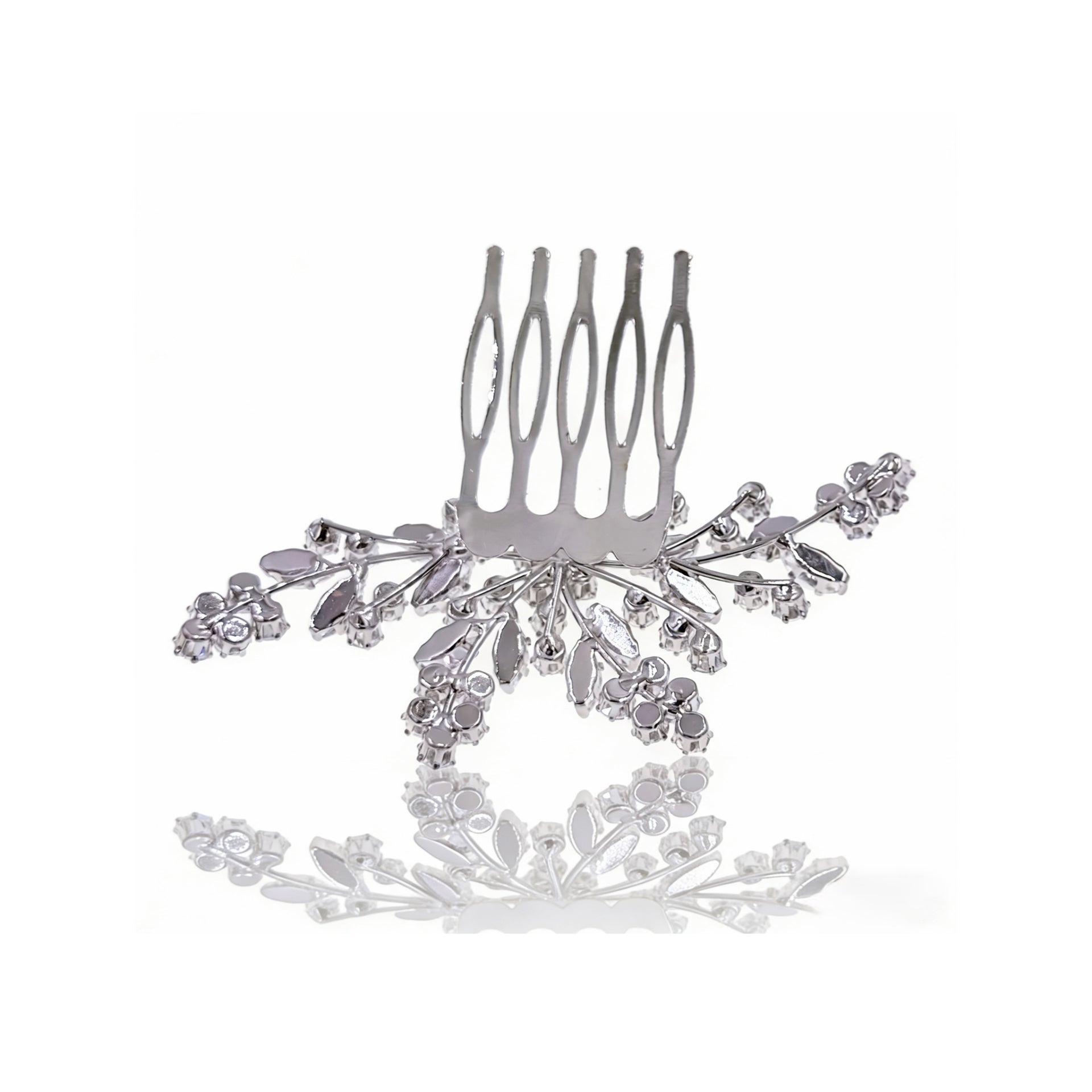 Aurora Twin Blossom Bridal Hair Comb - MOGHANT