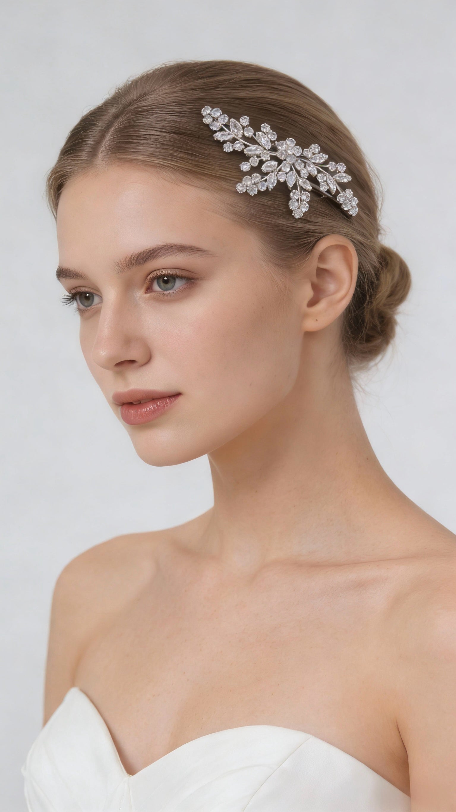 Aurora Twin Blossom Bridal Hair Comb - MOGHANT