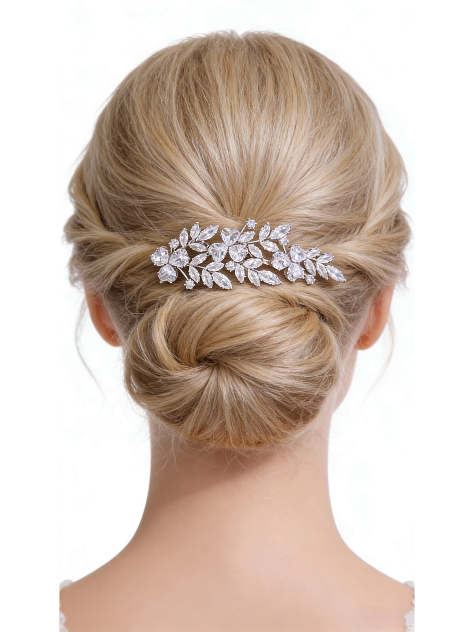 Lumina Enchanted Bloom Cluster Bridal Hair Comb - MOGHANT