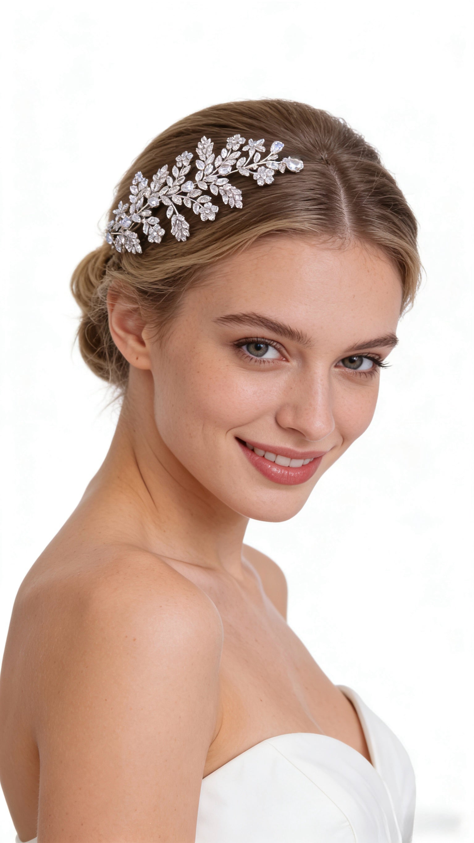 Lumina Grand Foliage Bridal Hair Comb - MOGHANT