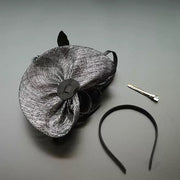 Abacá Bow & Plume Fascinator F3008 - MOGHANT