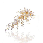 Elysian Handwoven Budding Rose Luxe Bridal Hair Clip - MOGHANT