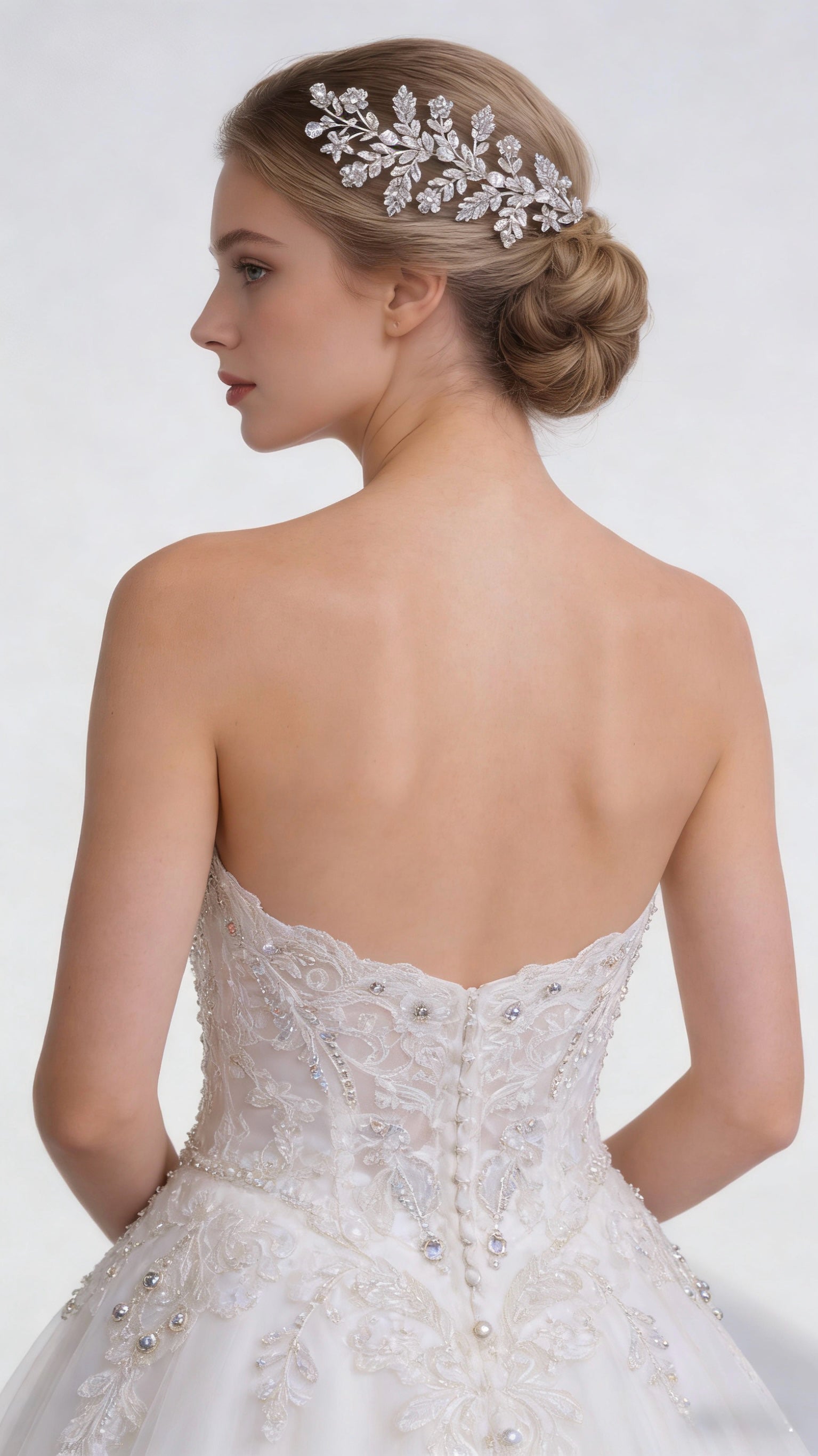 Aurora Celestial Leaf Bridal Hair Clip - MOGHANT