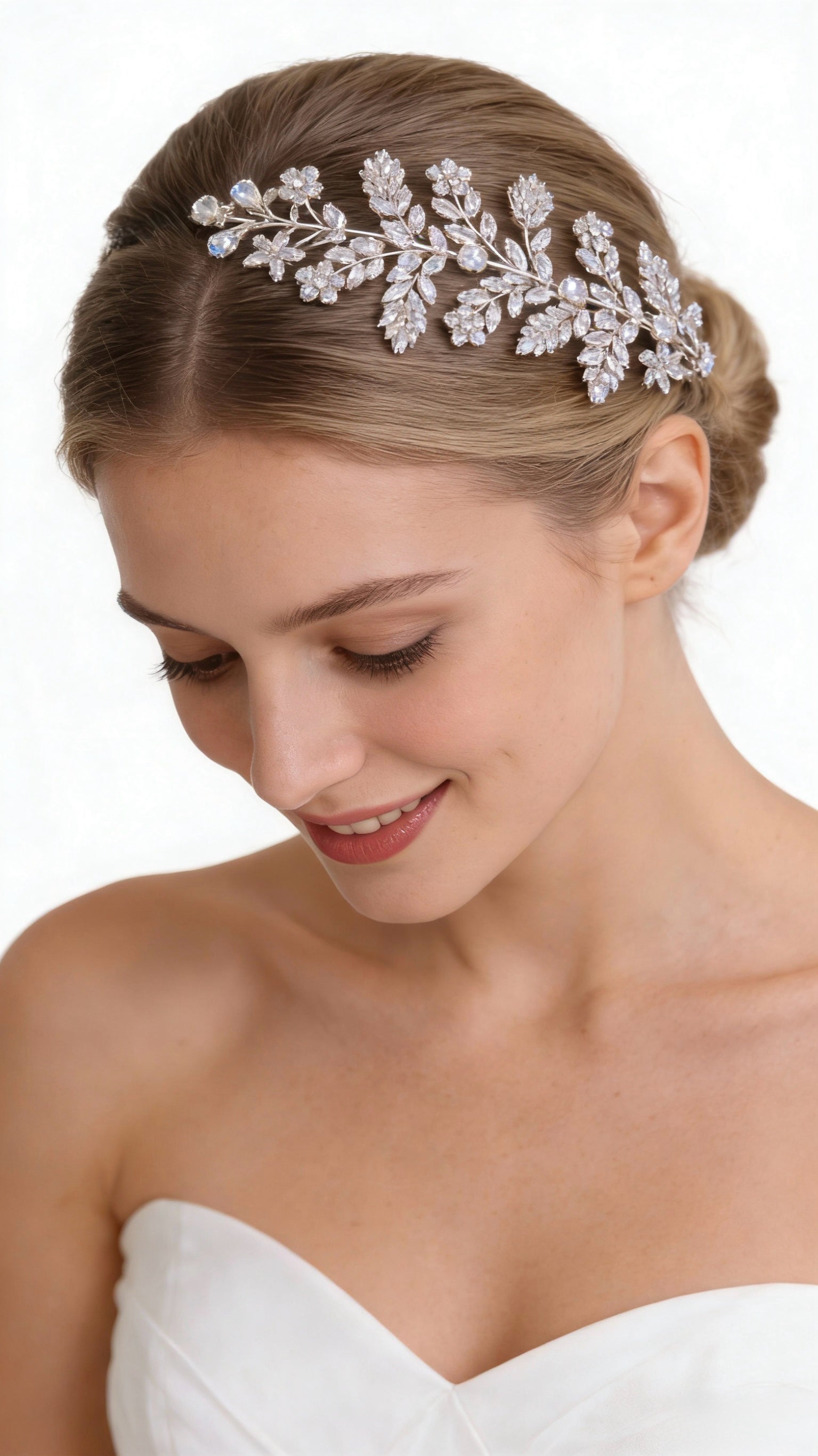 Lumina Grand Foliage Bridal Hair Comb - MOGHANT