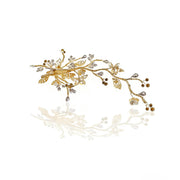 Elysian Handwoven Royal Vintage Foliage Bridal Hair Clip - MOGHANT