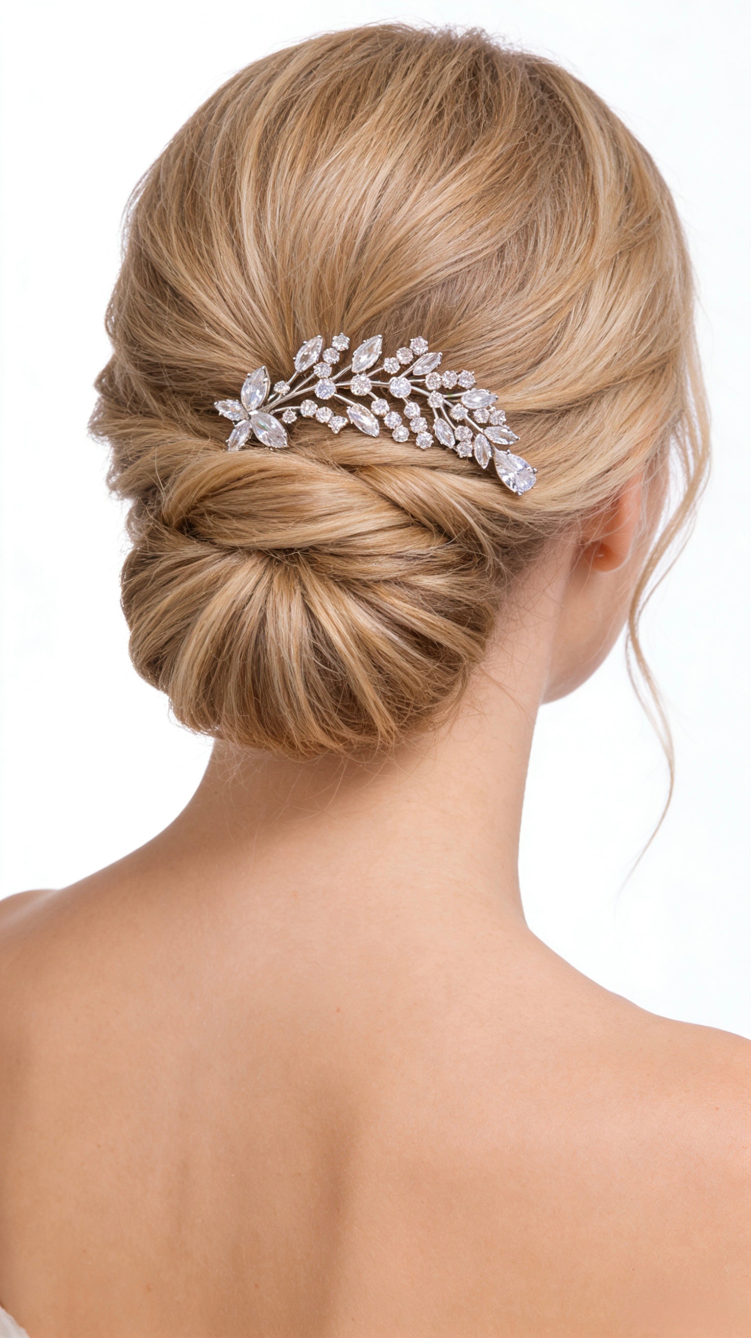 Lumina Butterfly Dewdrop Bridal Hair Comb - MOGHANT
