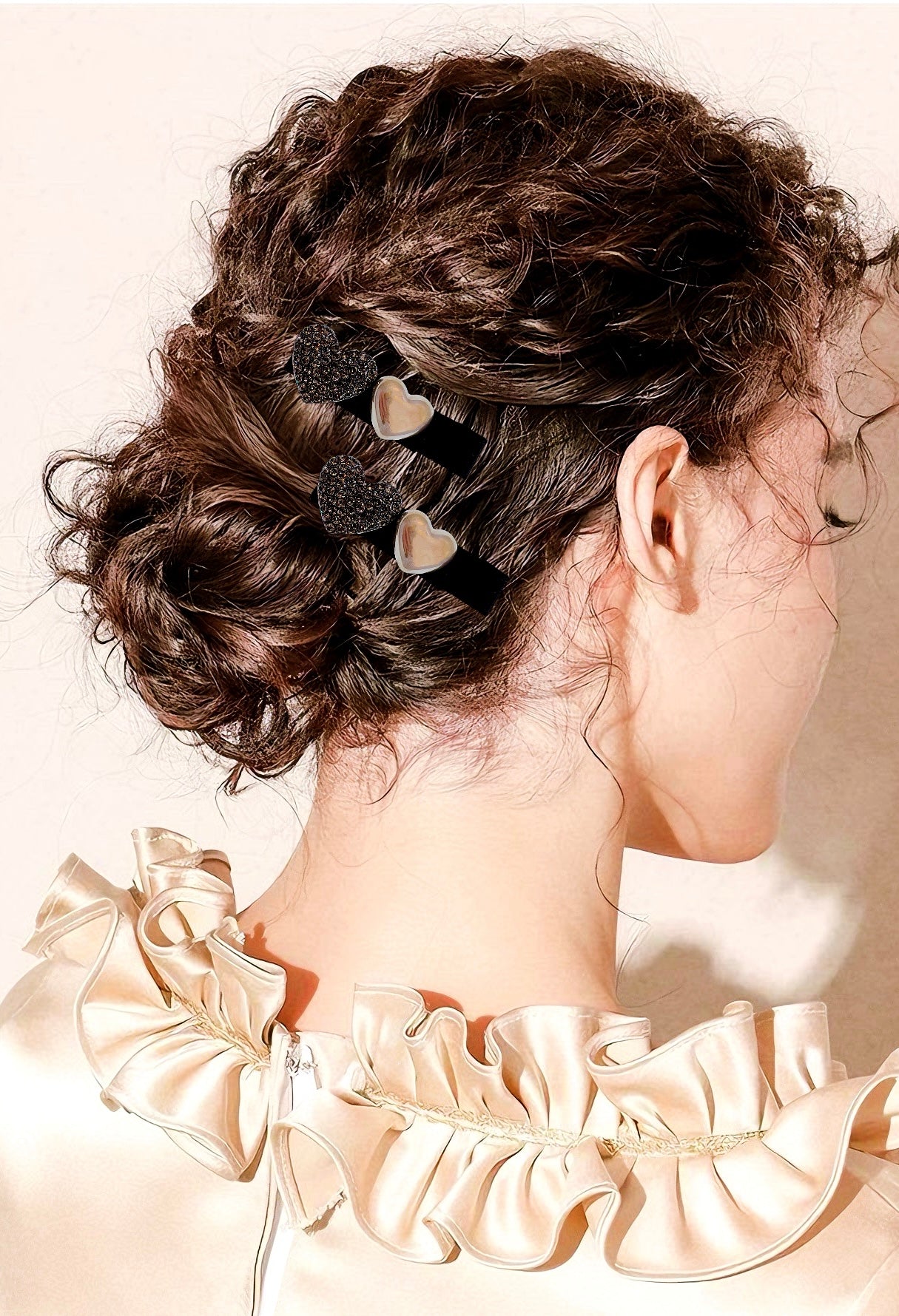 Pearl Prism · Opaline Pearl Crystal Heart Alligator Clip