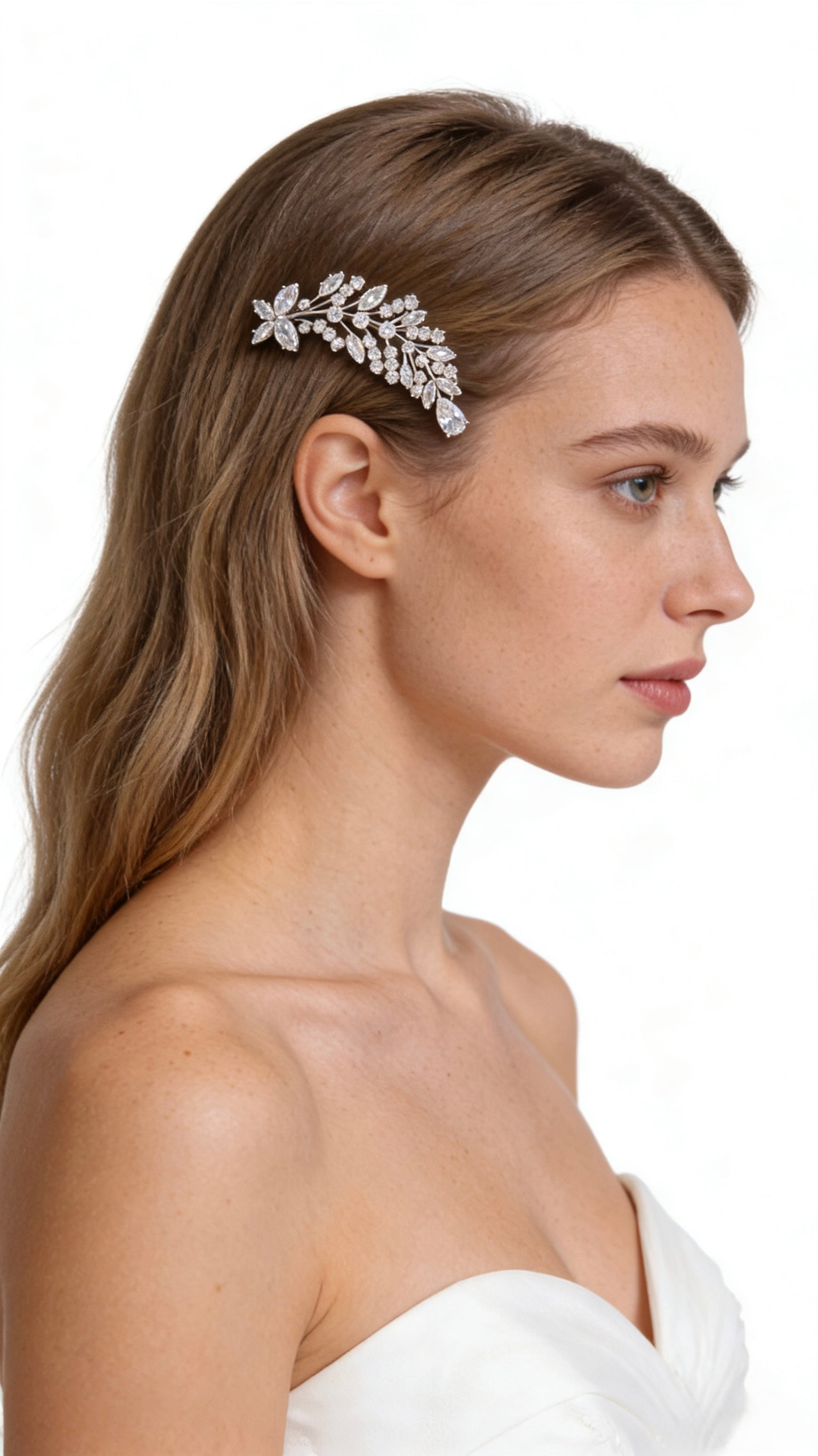 Lumina Butterfly Dewdrop Bridal Hair Comb - MOGHANT