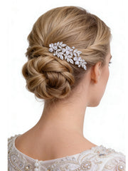 Lumina Enchanted Bloom Cluster Bridal Hair Comb - MOGHANT