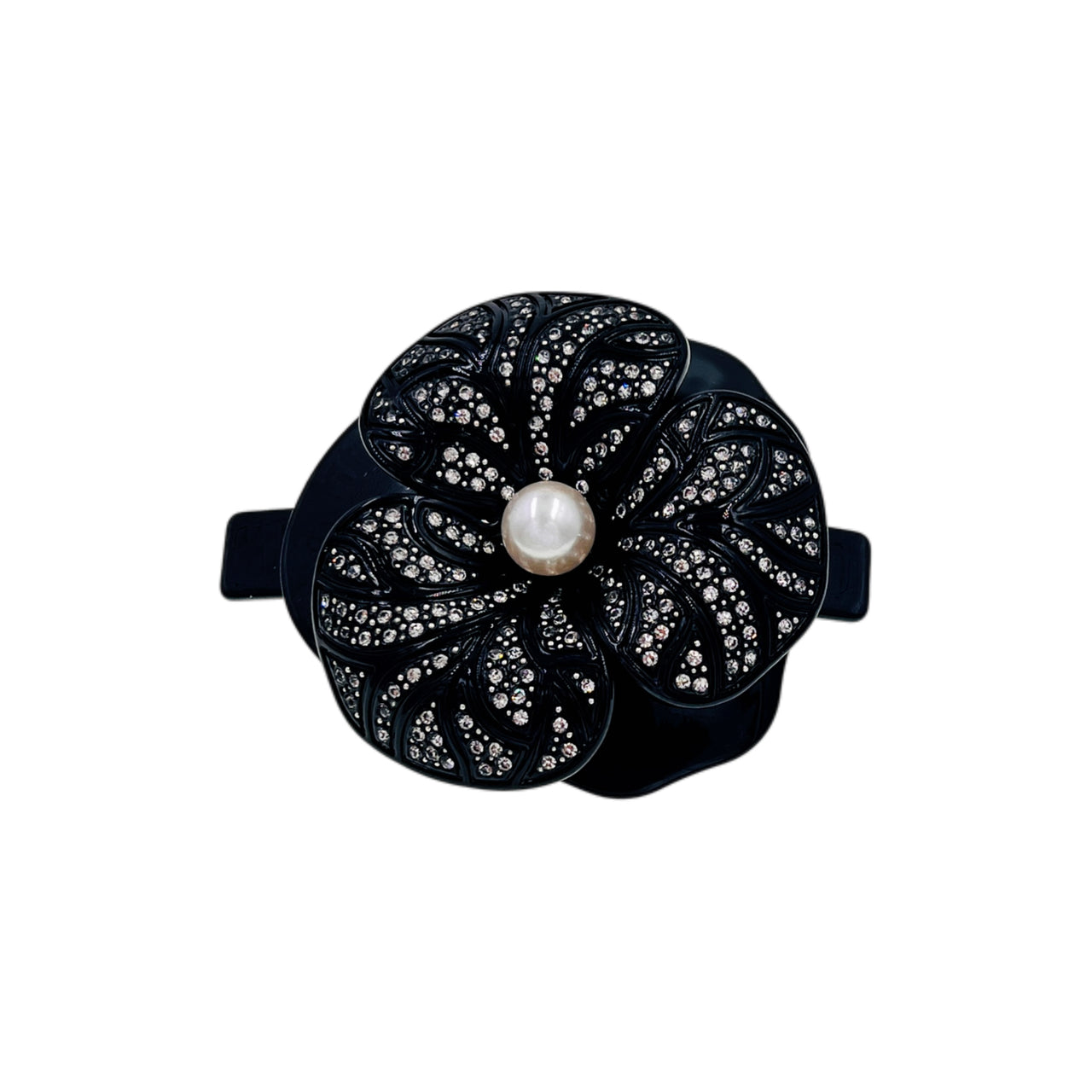 Camélia de Rêve · Noire Sculptée Barrette