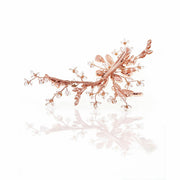 Elysian Handwoven Rosé Crystal Vine Bridal Hair Clip - MOGHANT