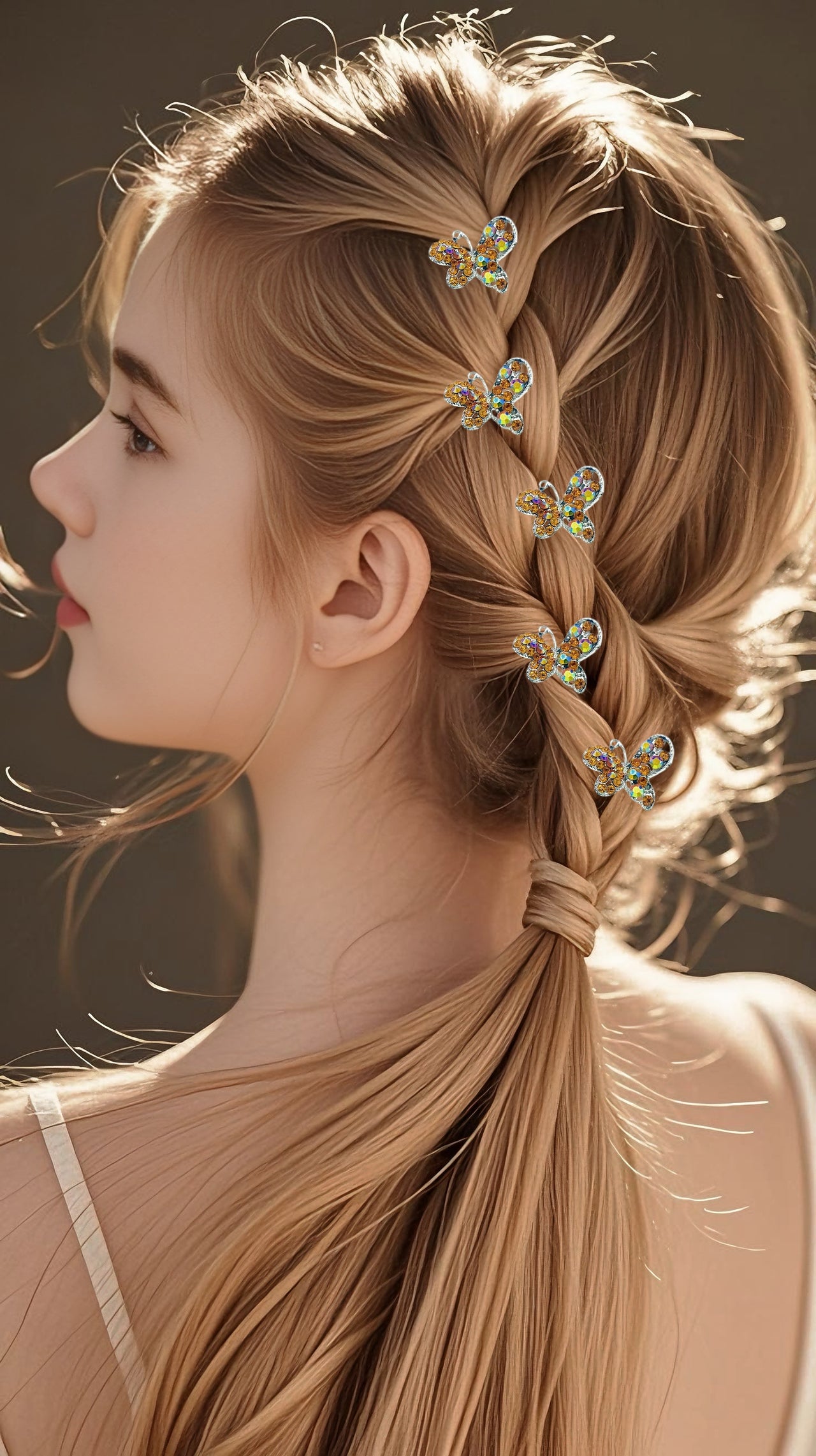 Twinkling Crystal Butterfly Magnetic Hair Clip
