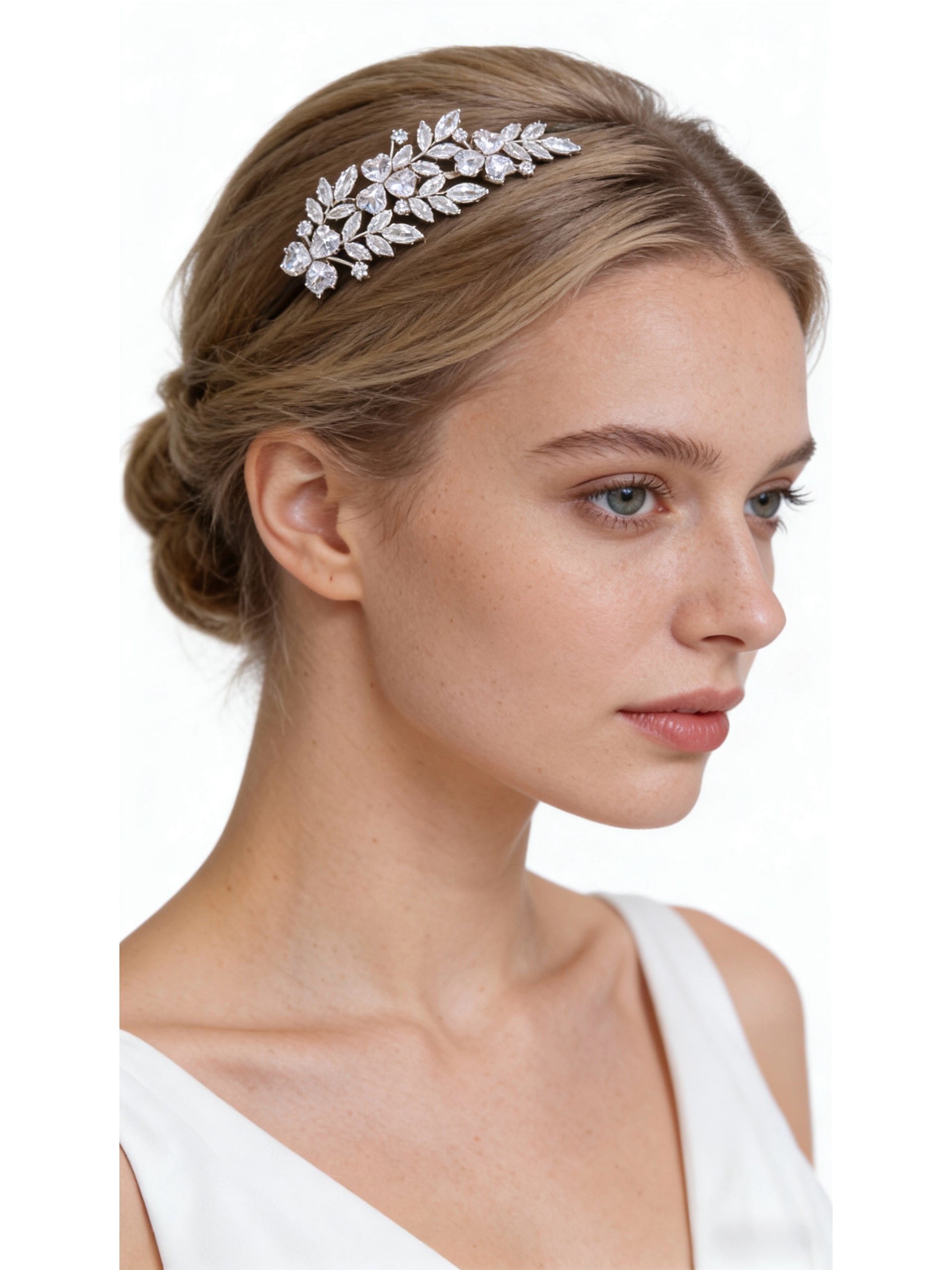 Lumina Enchanted Bloom Cluster Bridal Hair Comb - MOGHANT