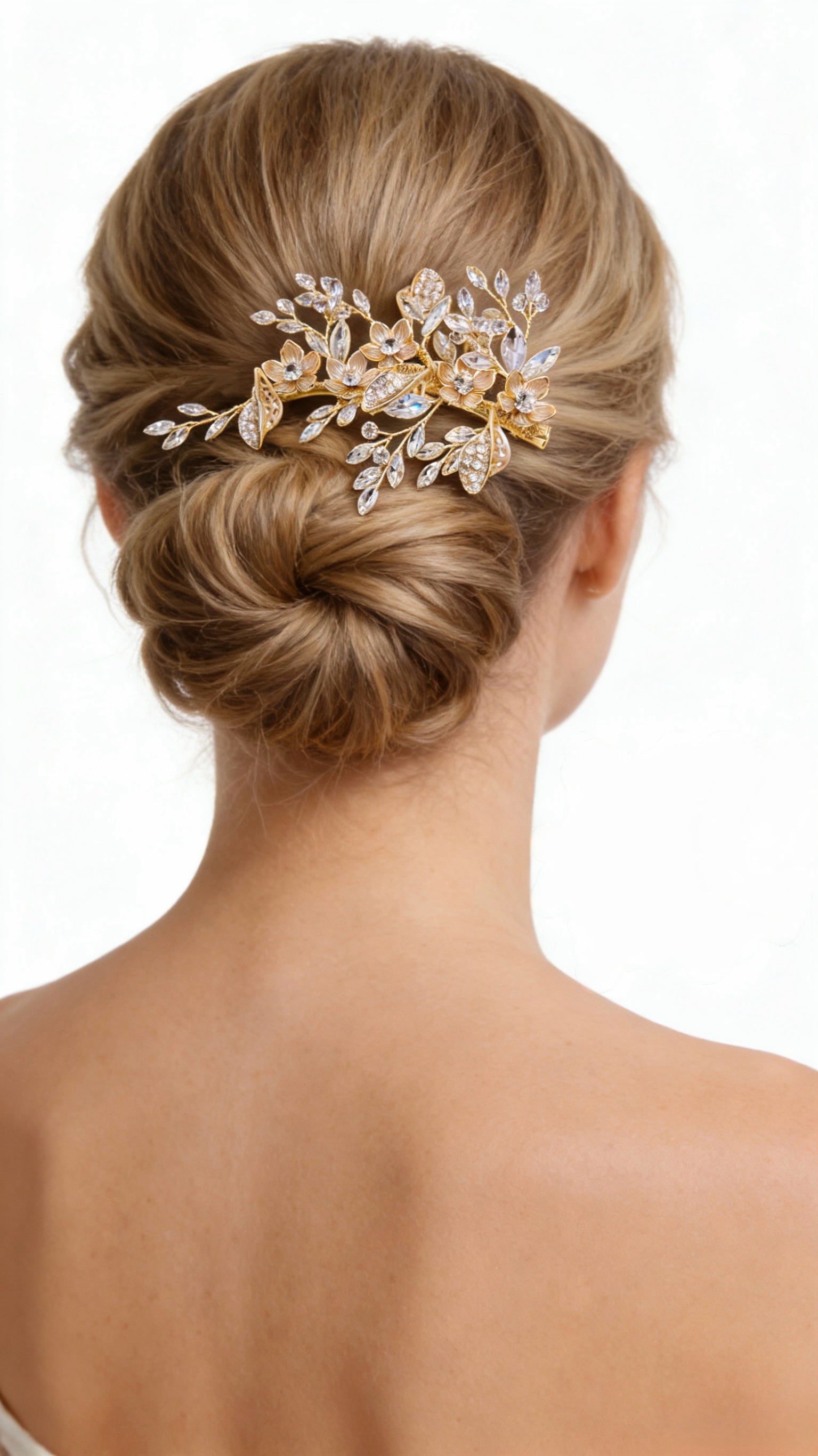 Elysian Handwoven Crystal Wildflower Bridal Hair Clip - MOGHANT