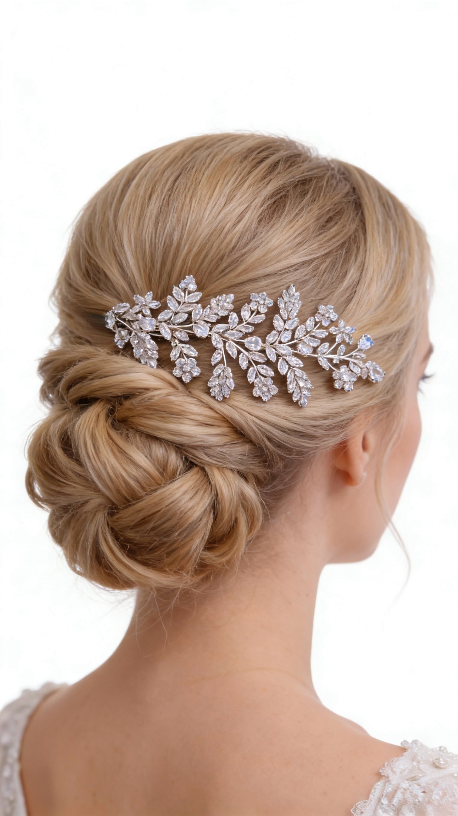 Lumina Grand Foliage Bridal Hair Comb - MOGHANT