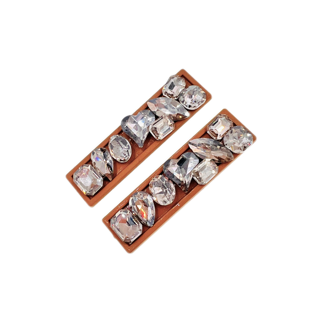 Cristaux Bruns Alligator Clip
