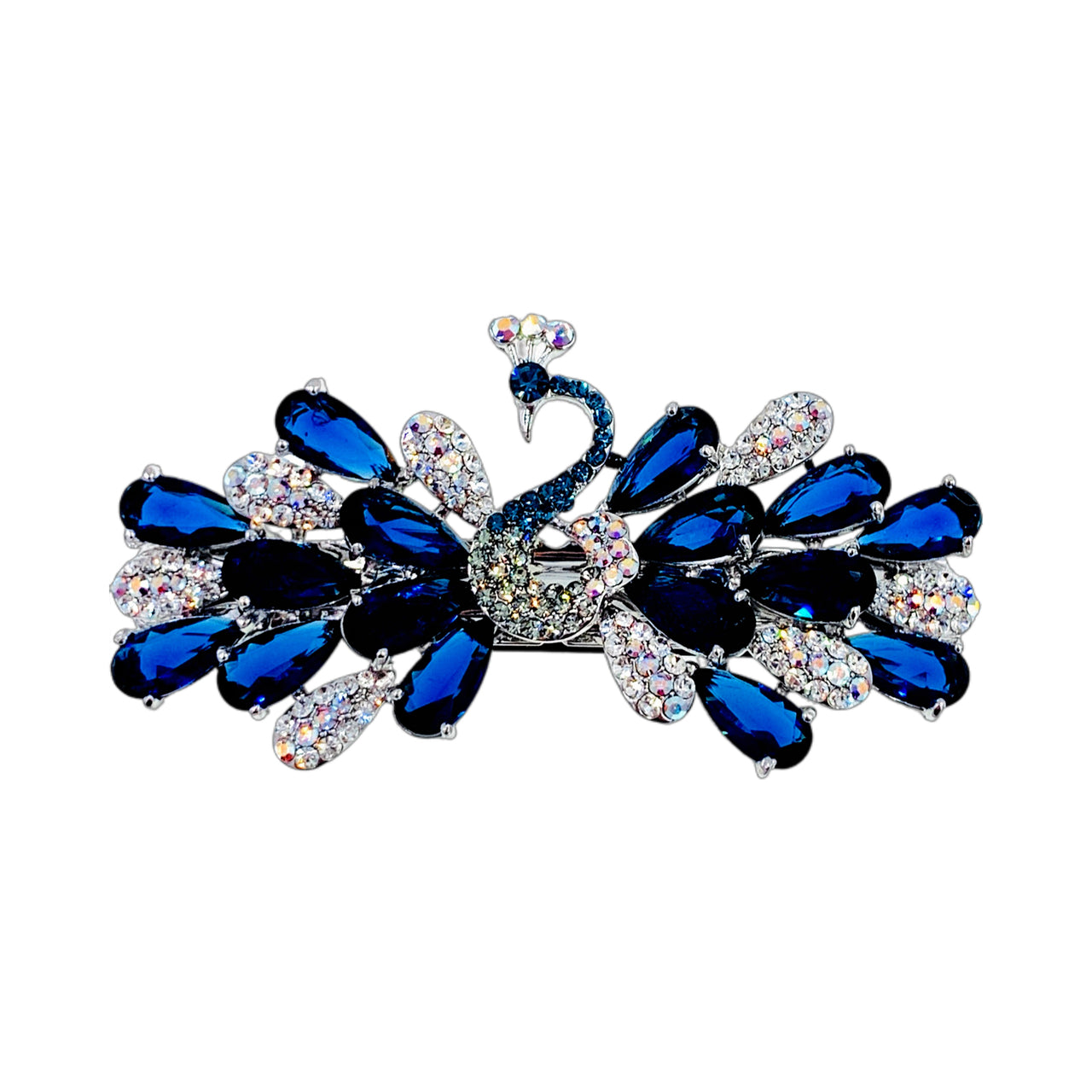 Peacock d’Éclat · Jeweled Feather Barrette