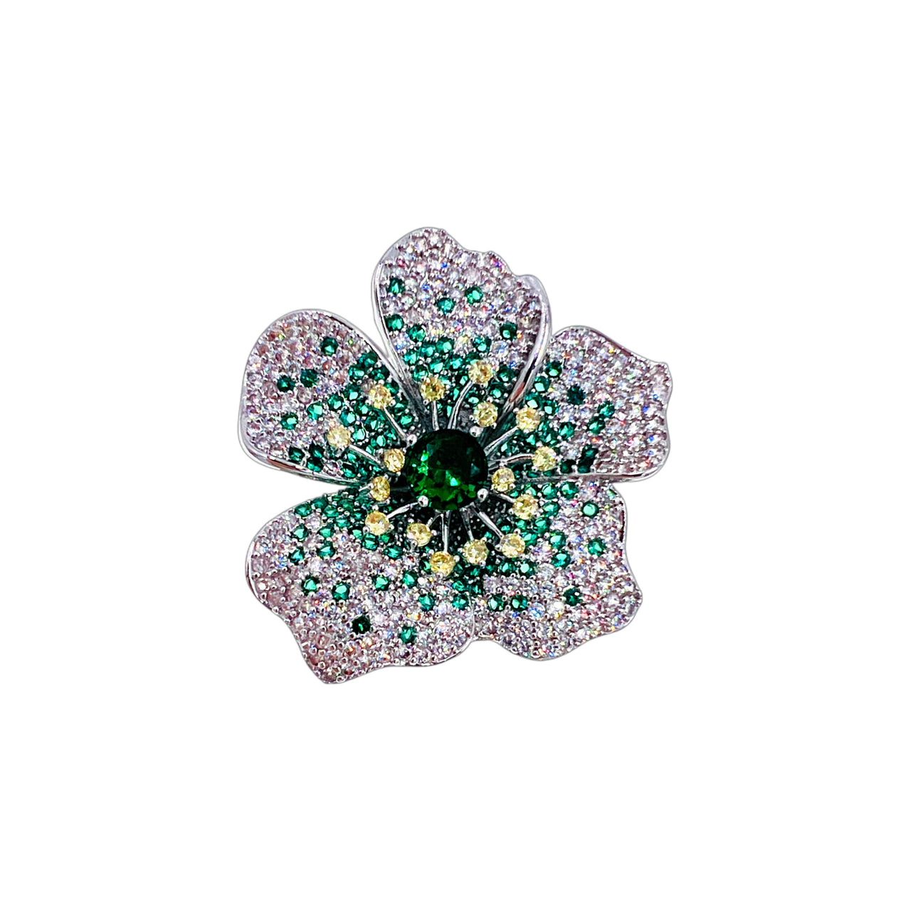 Émeraude Floraison · Emerald Bloom Brooch