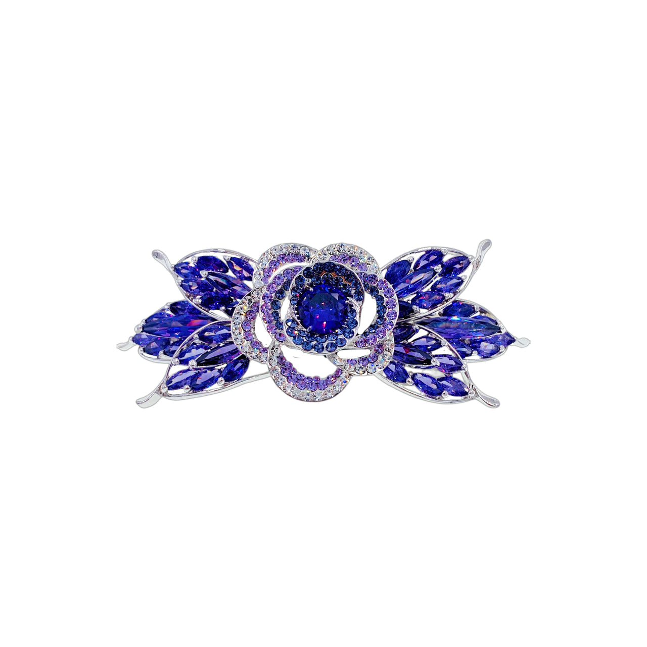 Floral Radiance · Crystal Flower Gem Barrette