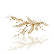 Elysian Handwoven Royal Feather Foliage Bridal Hair Clip - MOGHANT