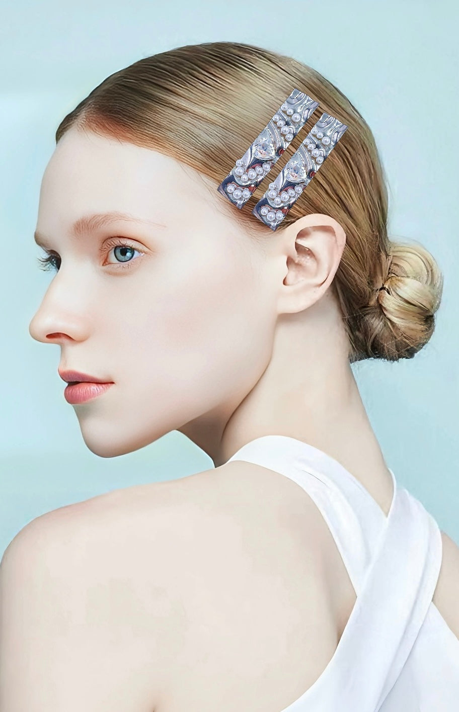 Aurora Alloy · Mirror-Tech Pearl Alligator Clip
