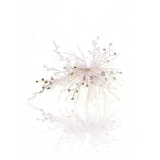 Elysian Handwoven Ostrich Feather Crystal Whisper Bridal Hair Clip - MOGHANT