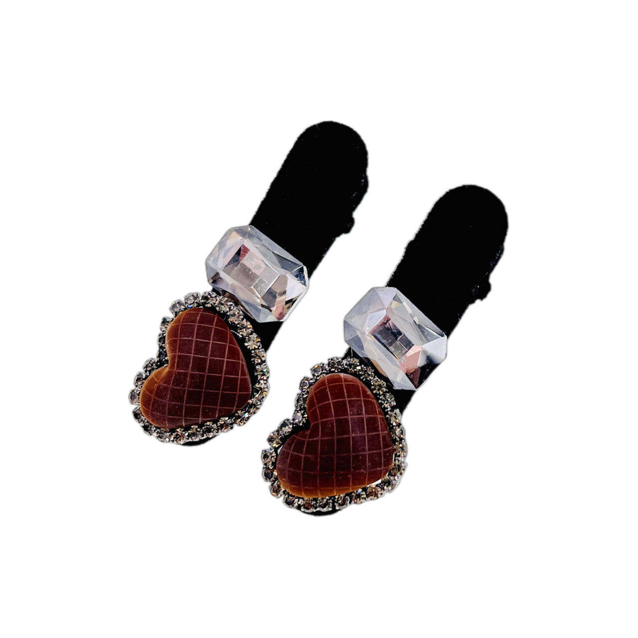 Sugar Velvet Heart · Alligator Clip