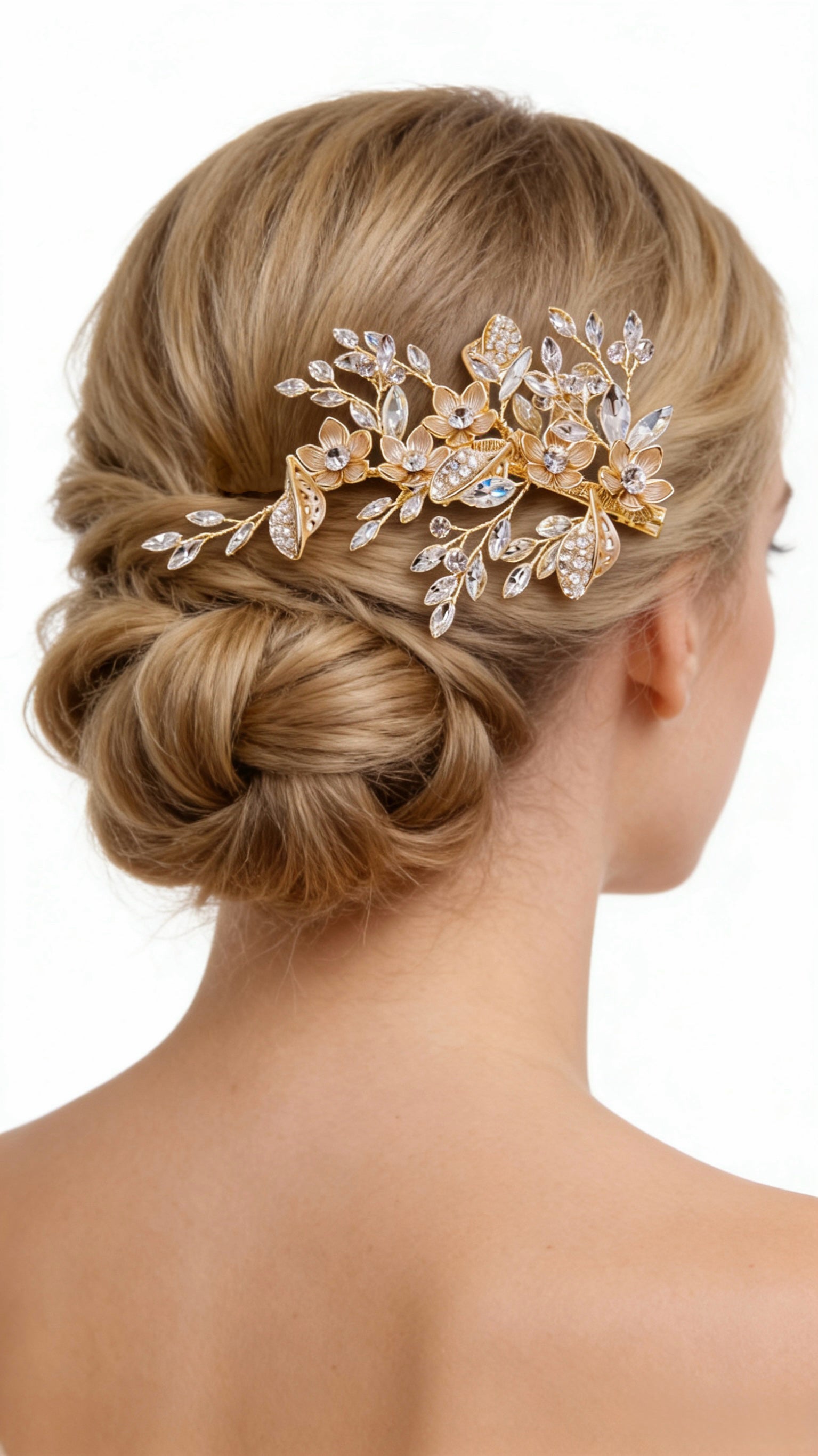 Elysian Handwoven Crystal Wildflower Bridal Hair Clip - MOGHANT