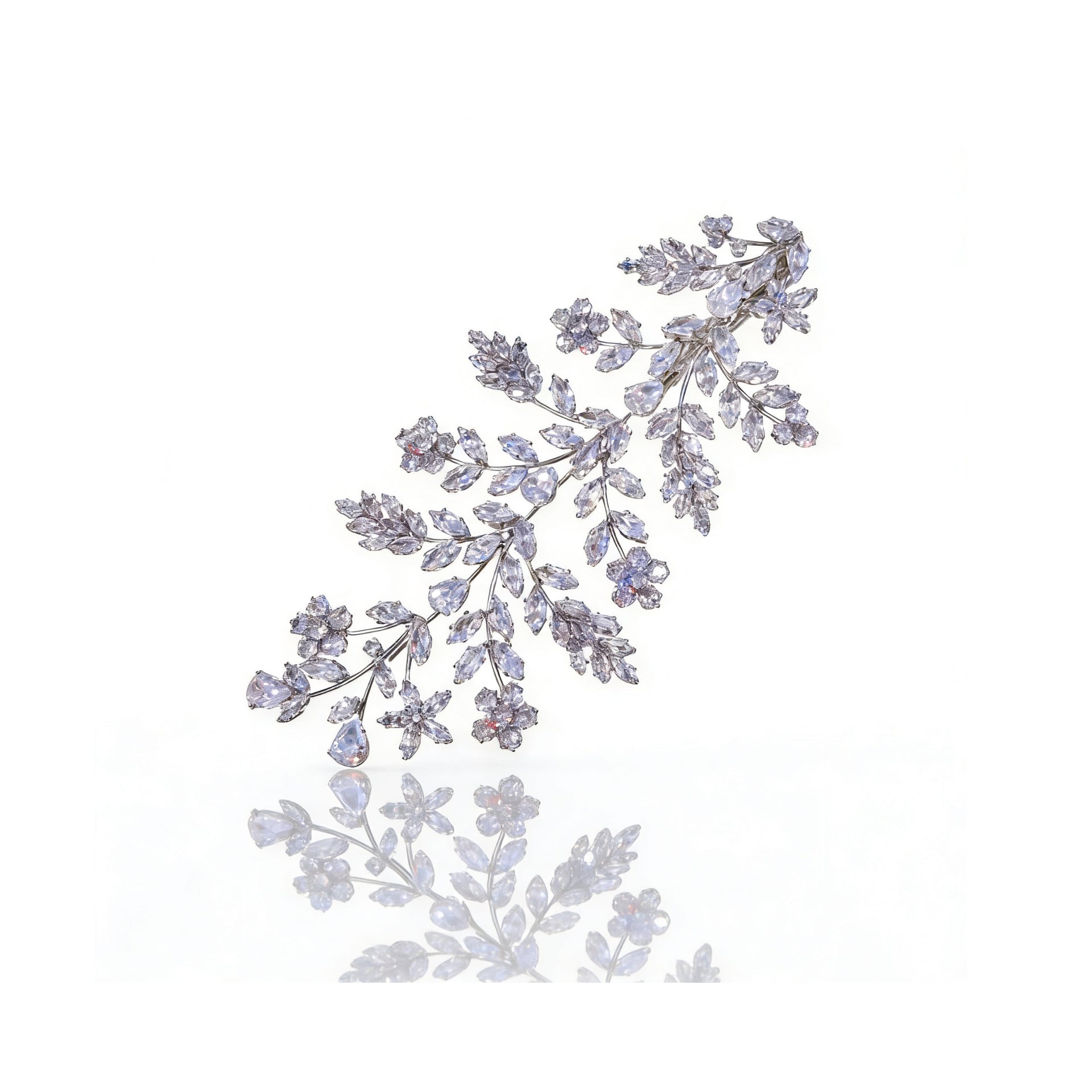 Aurora Celestial Leaf Bridal Hair Clip - MOGHANT