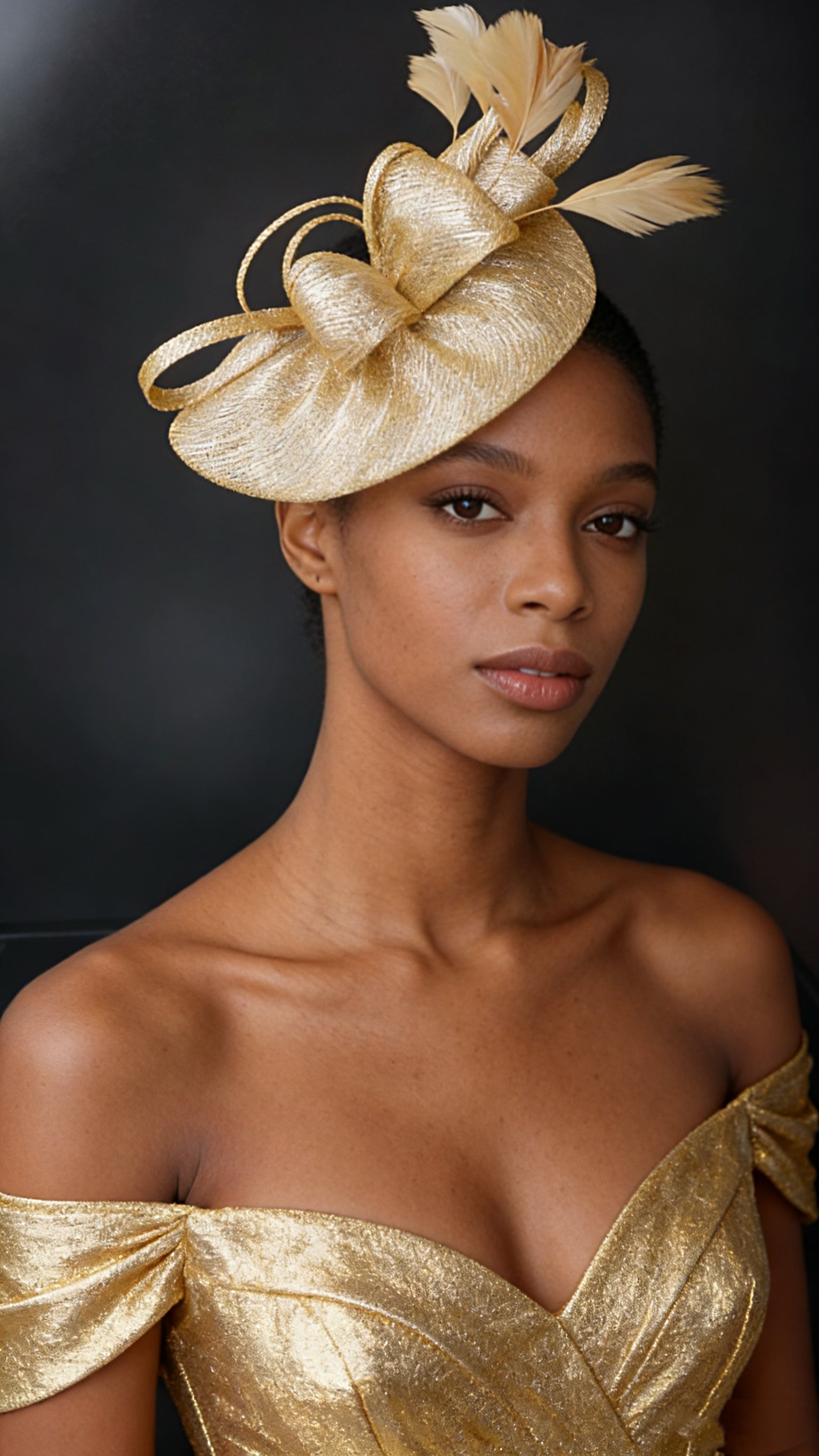 Abacá Bow & Plume Fascinator F3008 - MOGHANT