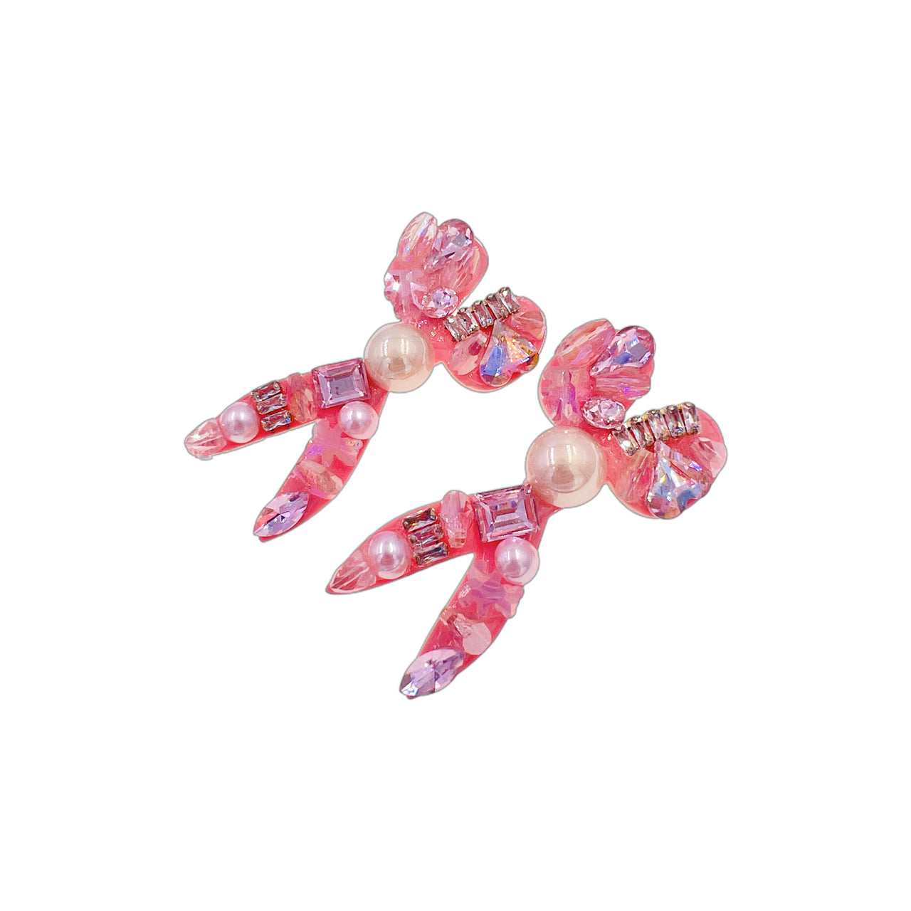 Petal Prism · Pink Piano-Enamel Crystal Alligator Clip
