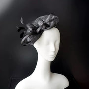 Abacá Bow & Plume Fascinator F3008 - MOGHANT