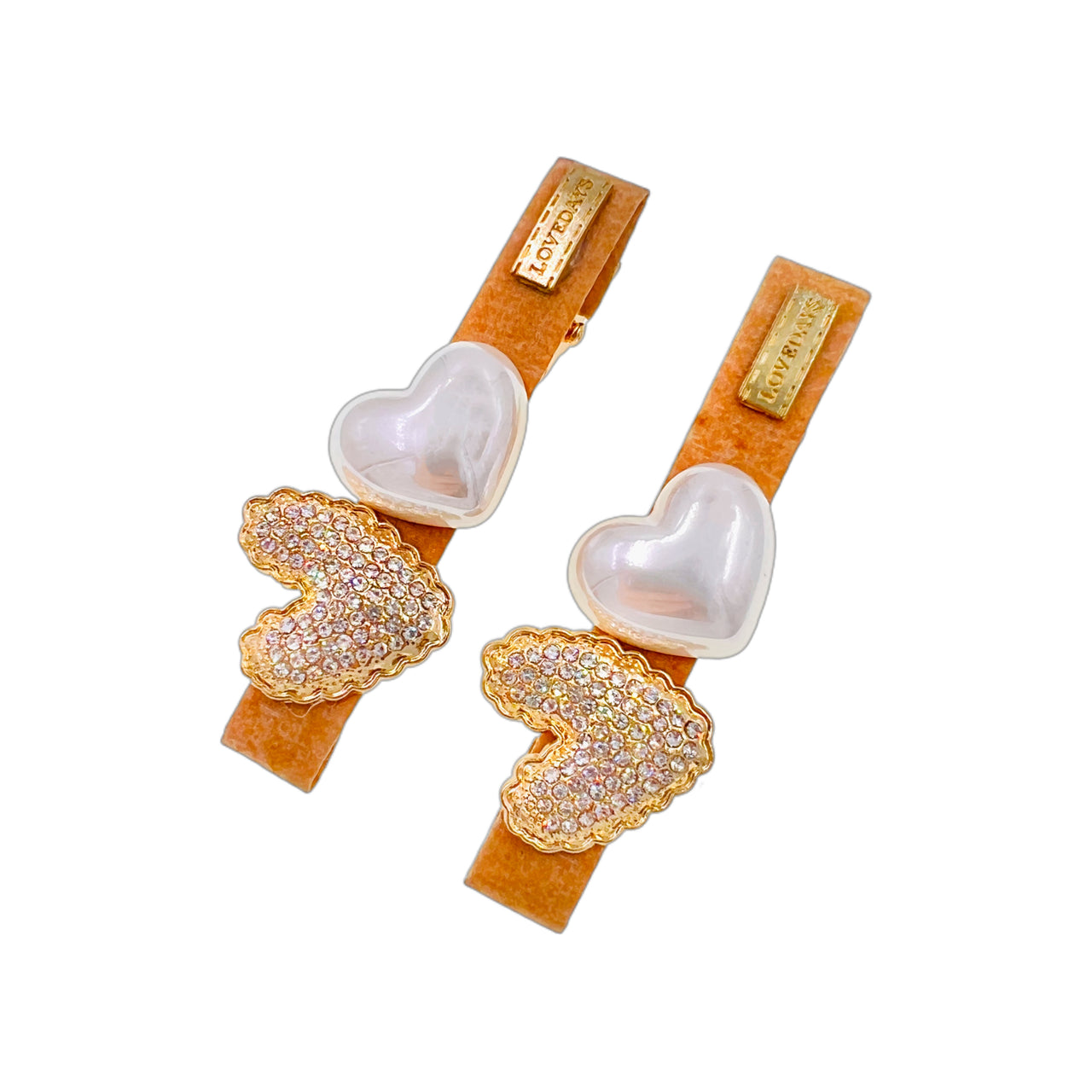 Pearl Prism · Crystal Heartlet Alligator Clip