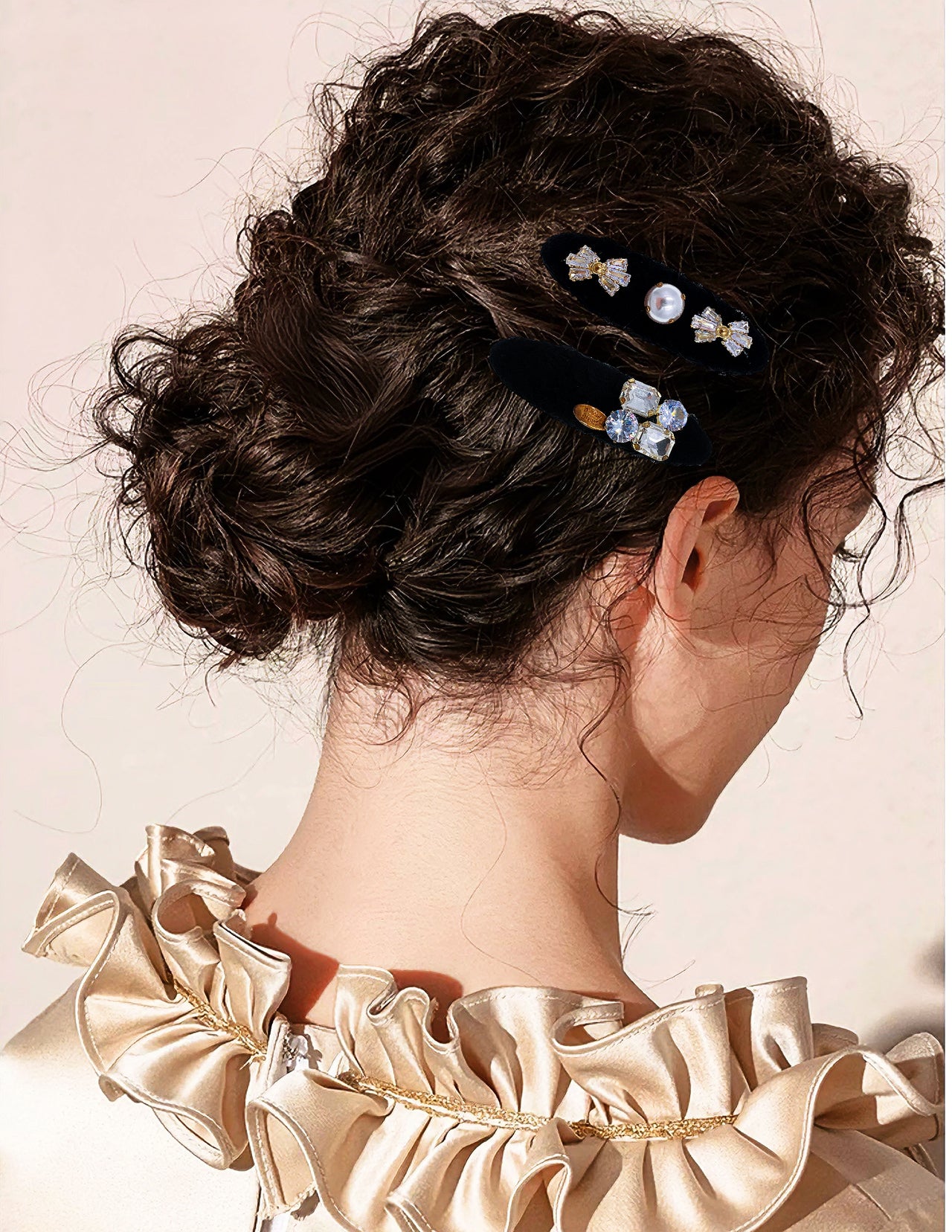 Dual Grace · Pearl Crystal Alligator Clips