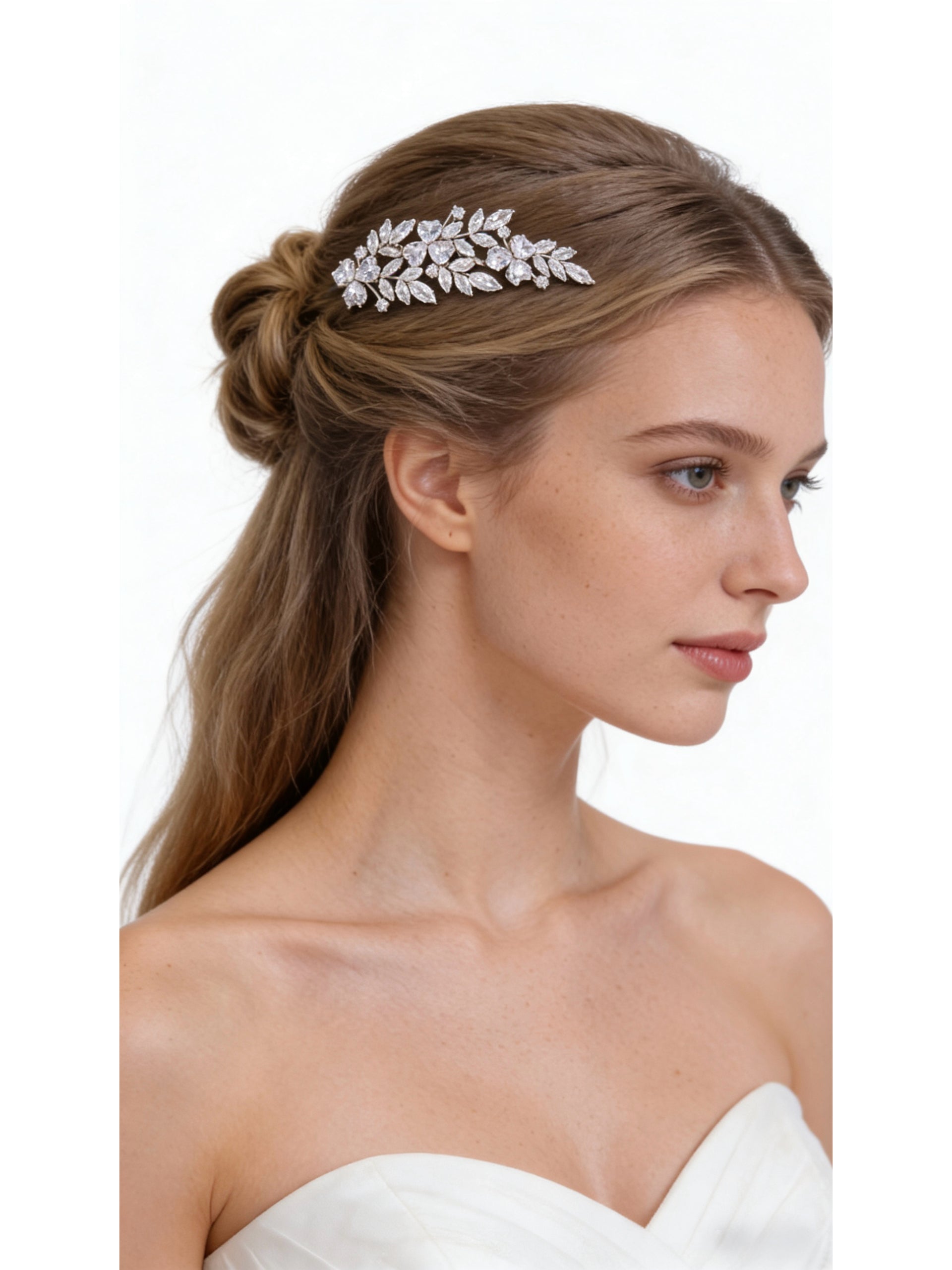 Lumina Enchanted Bloom Cluster Bridal Hair Comb - MOGHANT