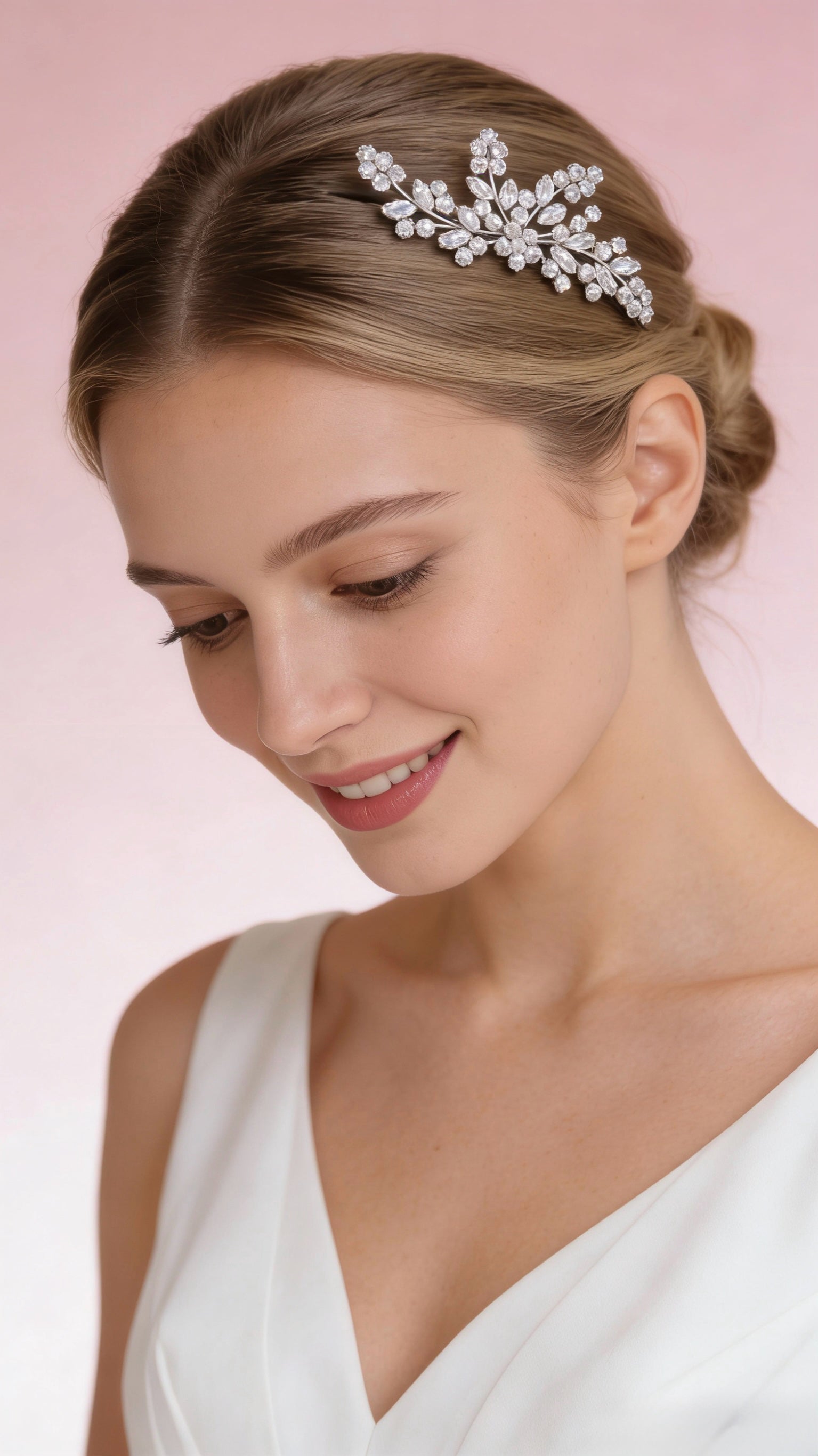 Aurora Twin Blossom Bridal Hair Comb - MOGHANT