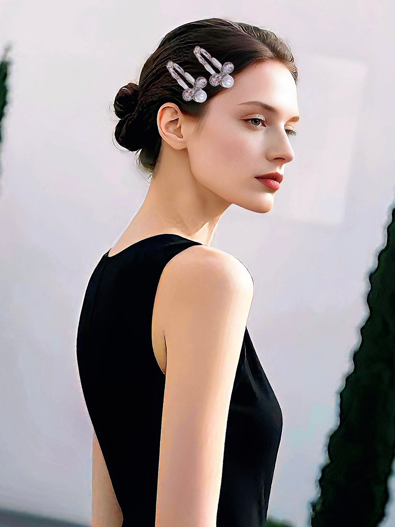 Pearl Bow Éclat · Alligator Clip