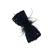 Plume Rêve Tweed Ostrich Bow Barrette - MOGHANT