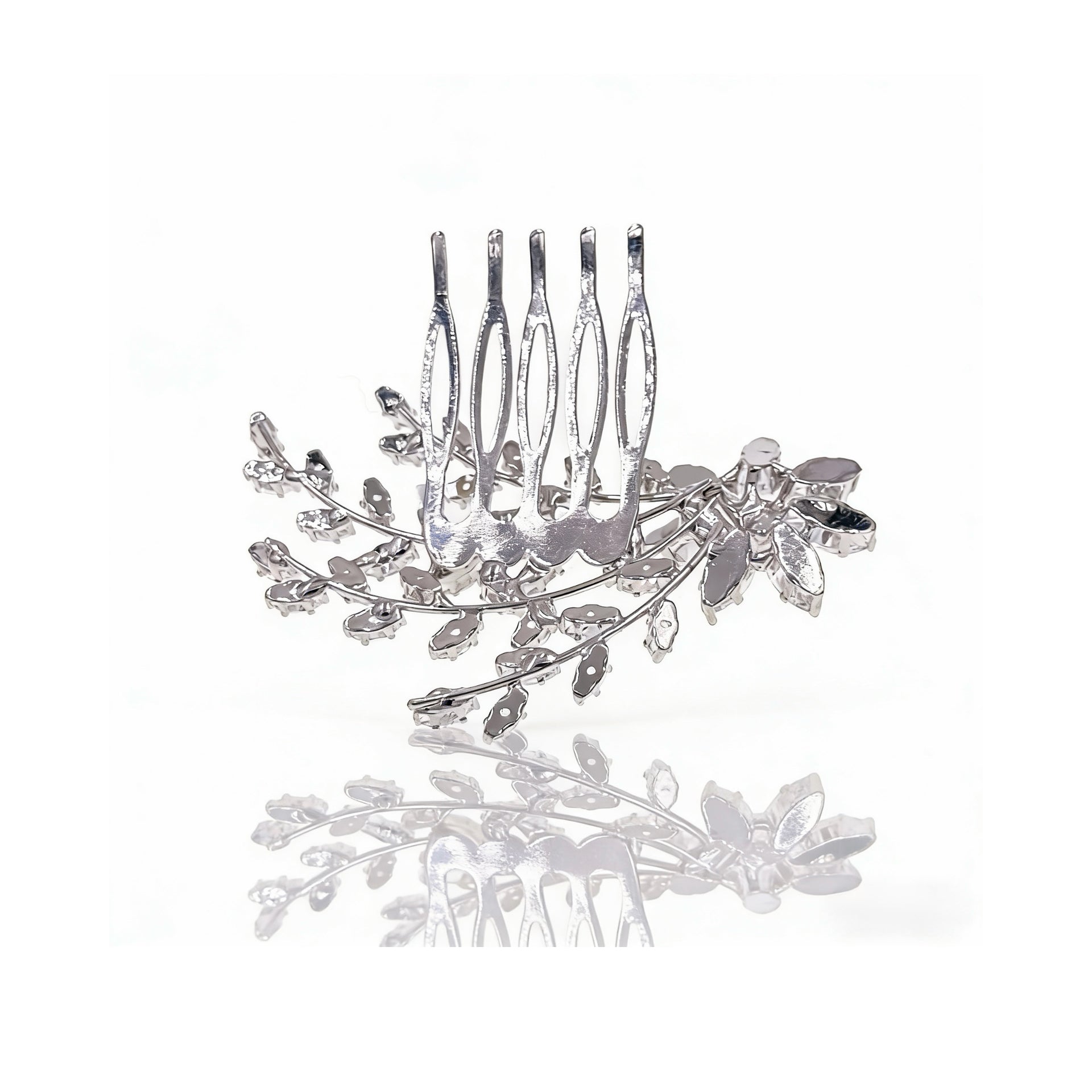 Lumina Delicate Petal Leaf Bridal Hair Comb - MOGHANT