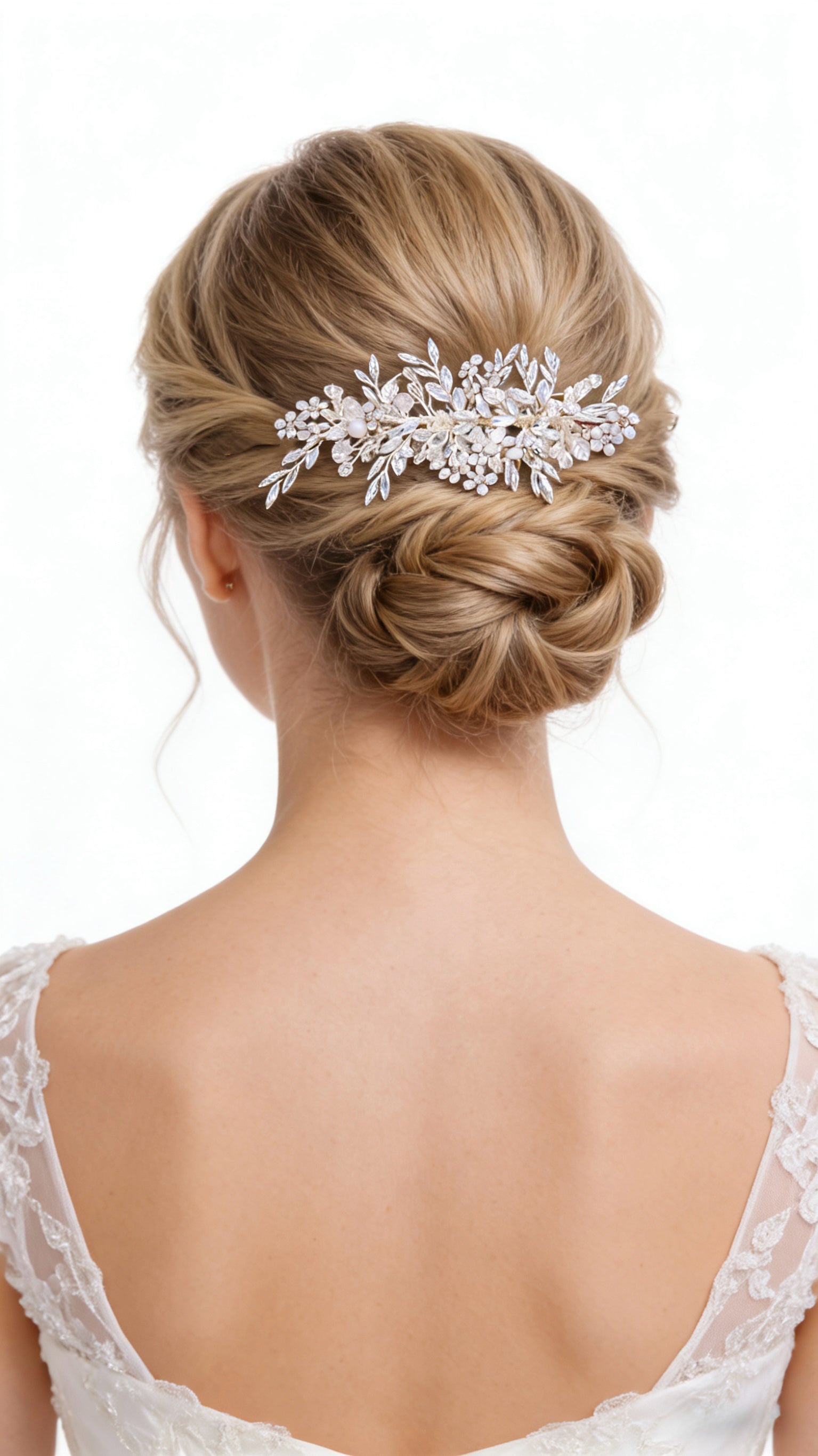 Elysian Handwoven Emerald Jelly Crystal Foliage Bridal Hair Clip - MOGHANT