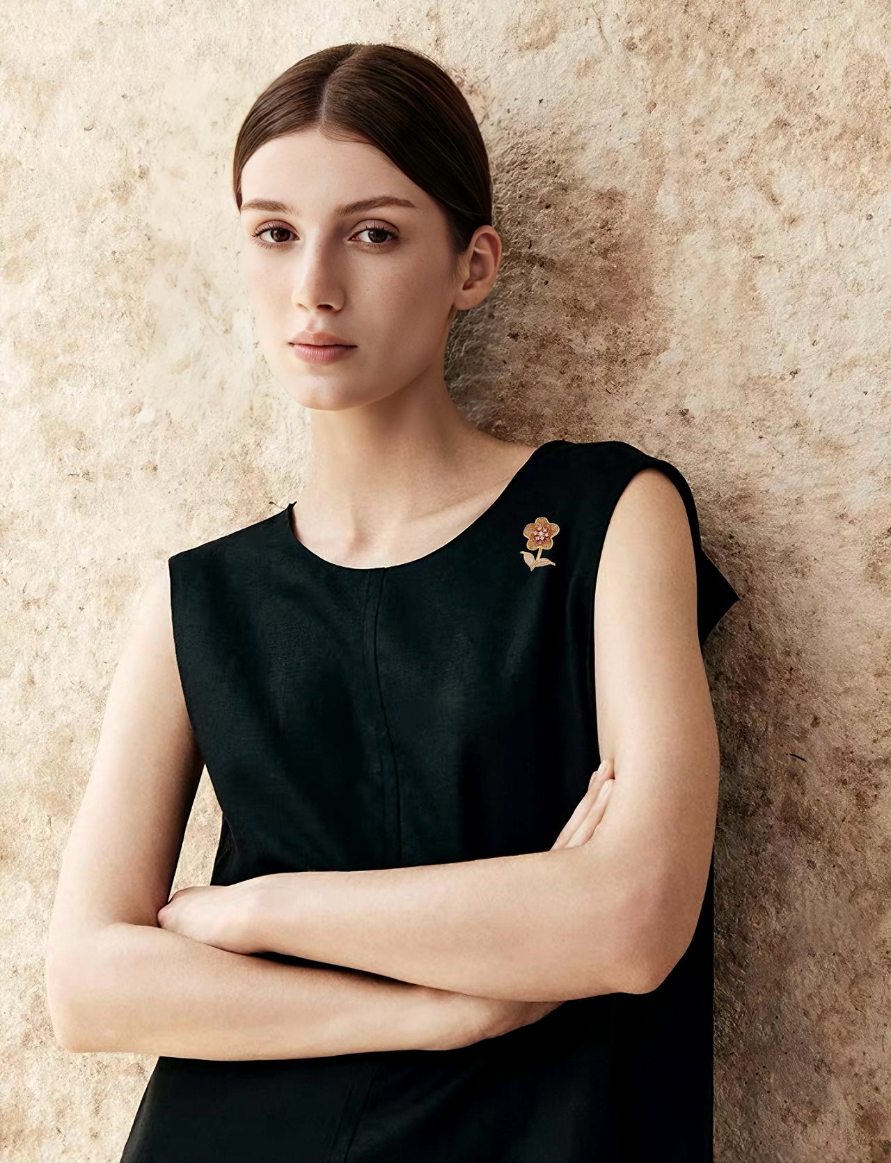 Glinting Bloom · Crystal Brooch