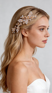 Elysian Handwoven Bloom Bridal Hair Comb - MOGHANT