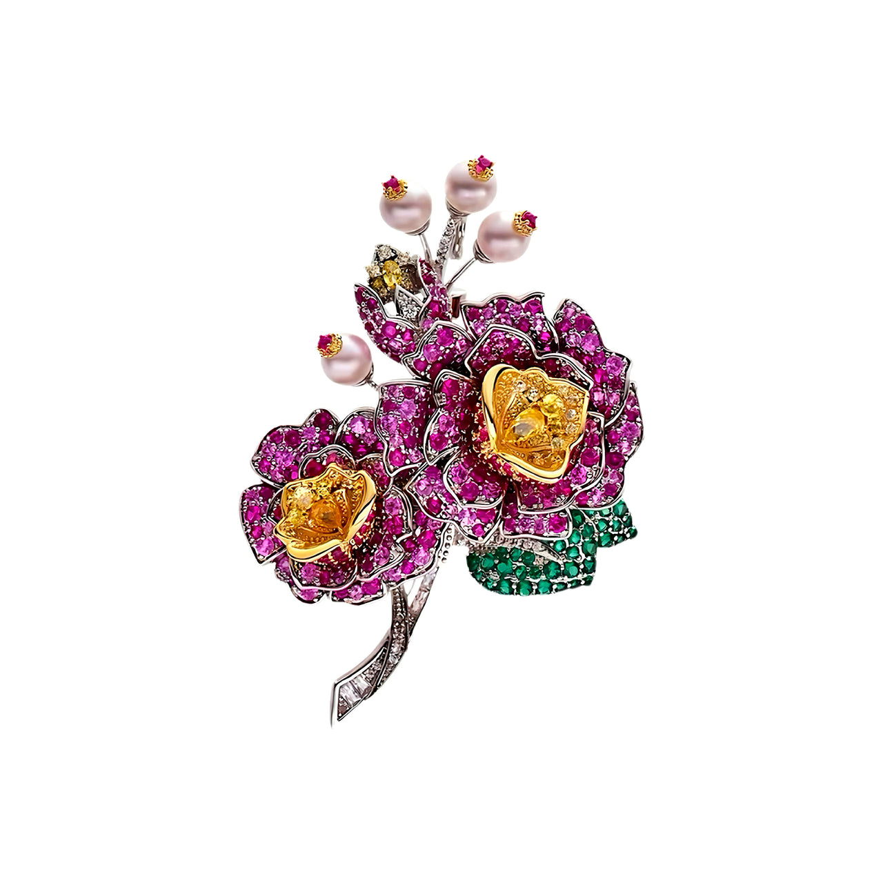 Éclosion de Prunelle · Blooming Prunelle Brooch