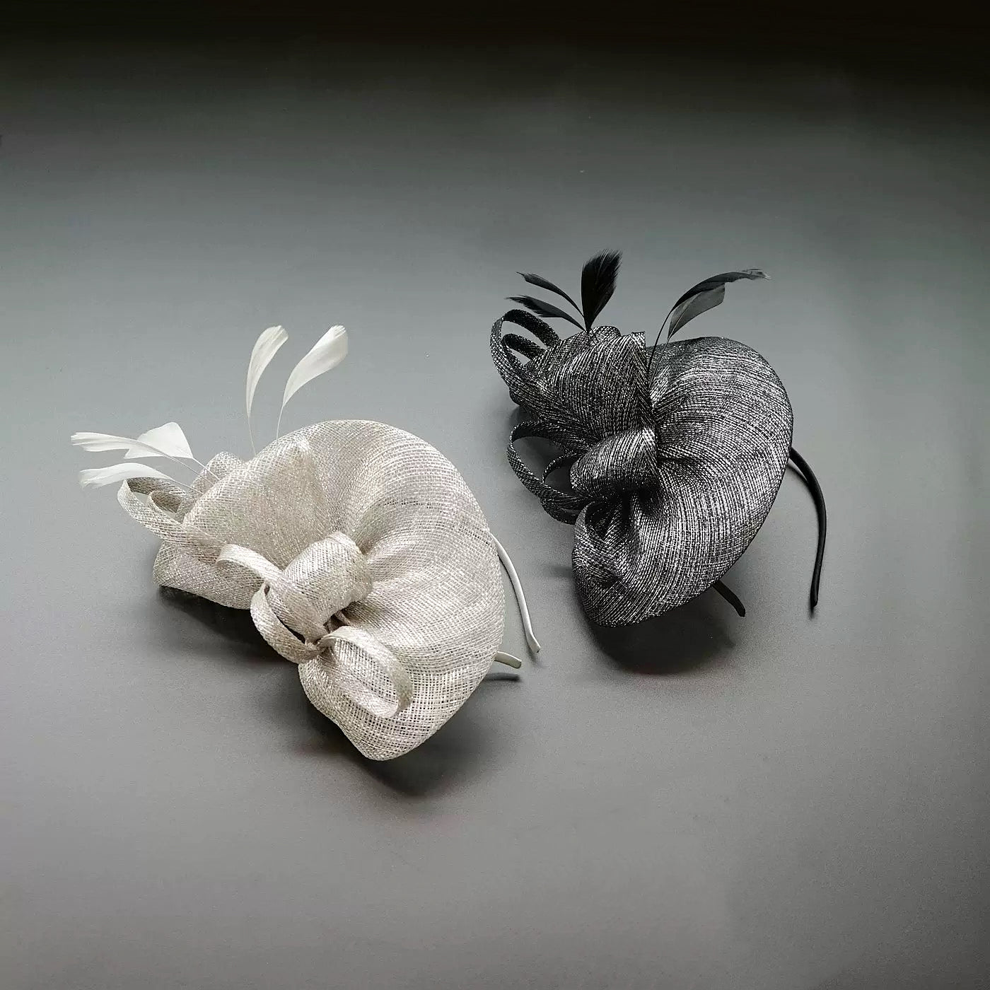 Abacá Bow & Plume Fascinator F3008 - MOGHANT