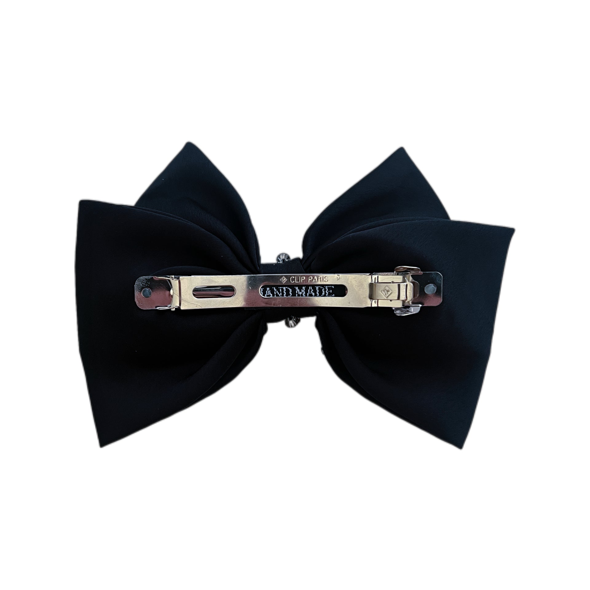 Lumière Cristal Satin Minimal Bow Barrette - MOGHANT