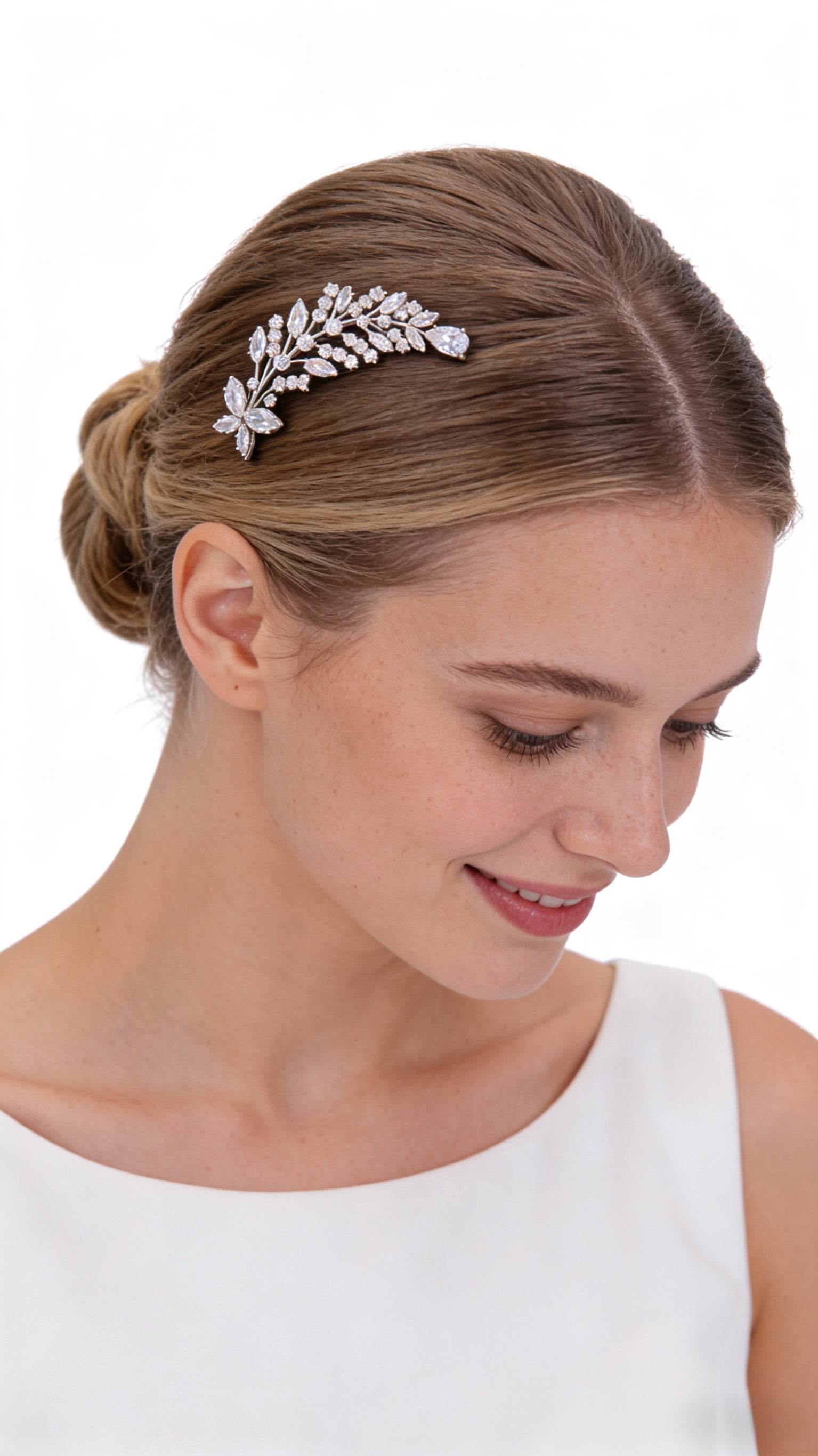 Lumina Butterfly Dewdrop Bridal Hair Comb - MOGHANT