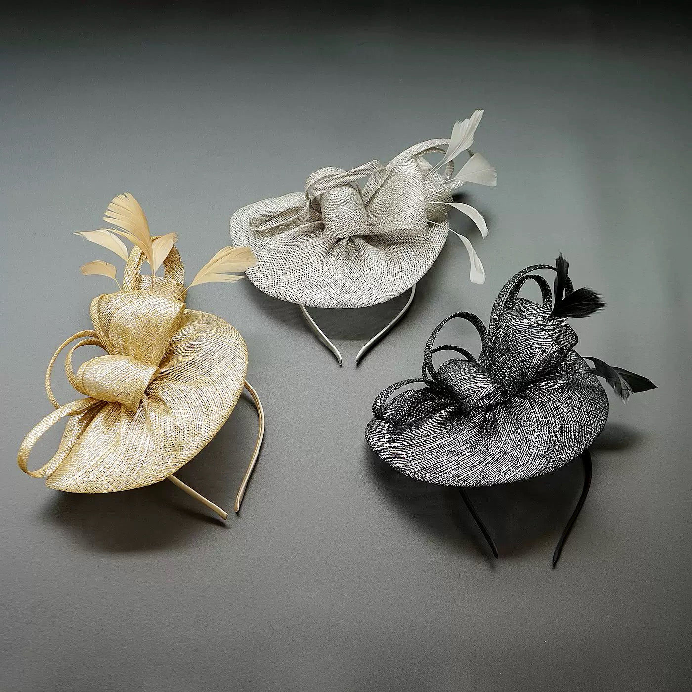Abacá Bow & Plume Fascinator F3008 - MOGHANT